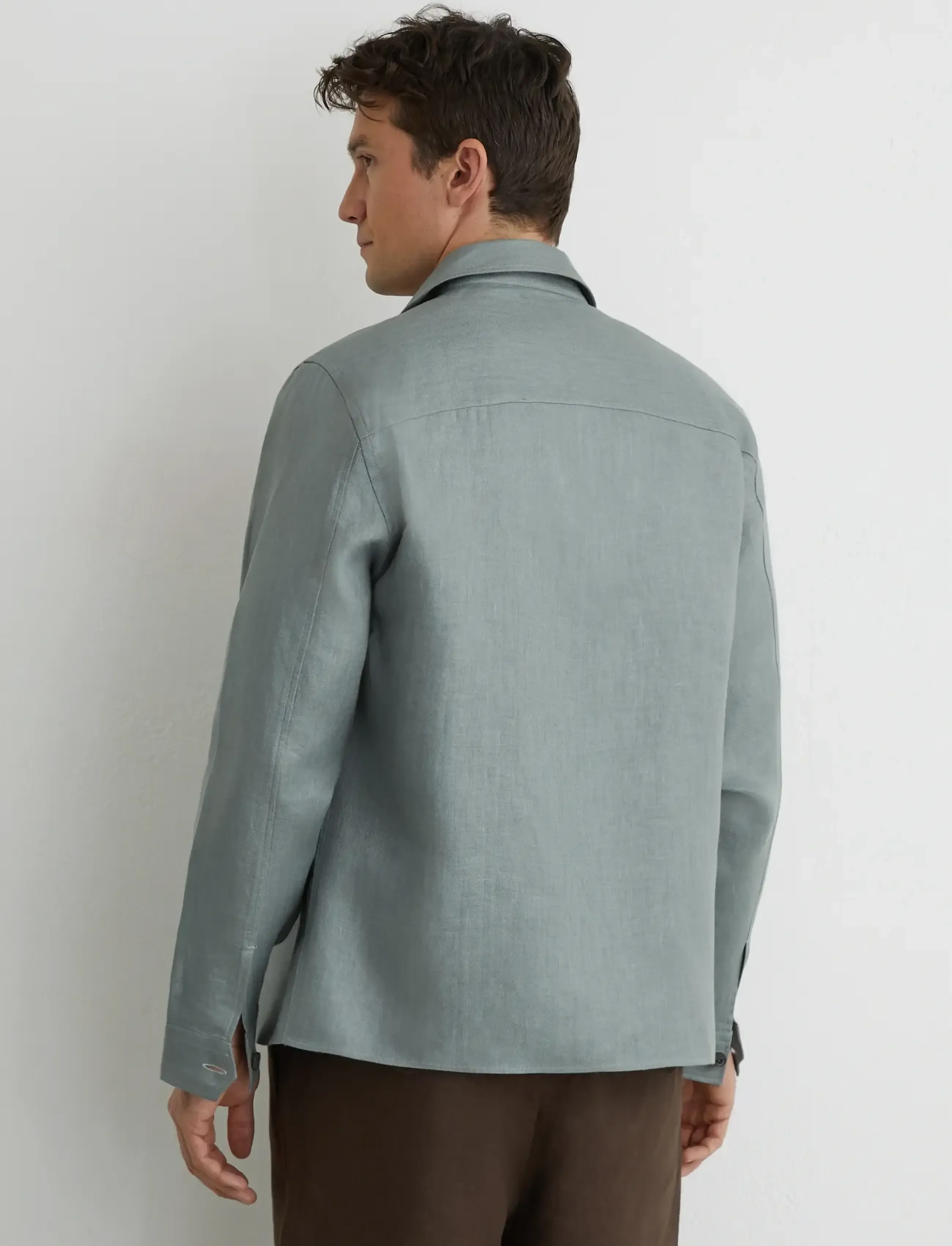 Reiss - POLASIO - linasest riidest särgid - midnight green - 2