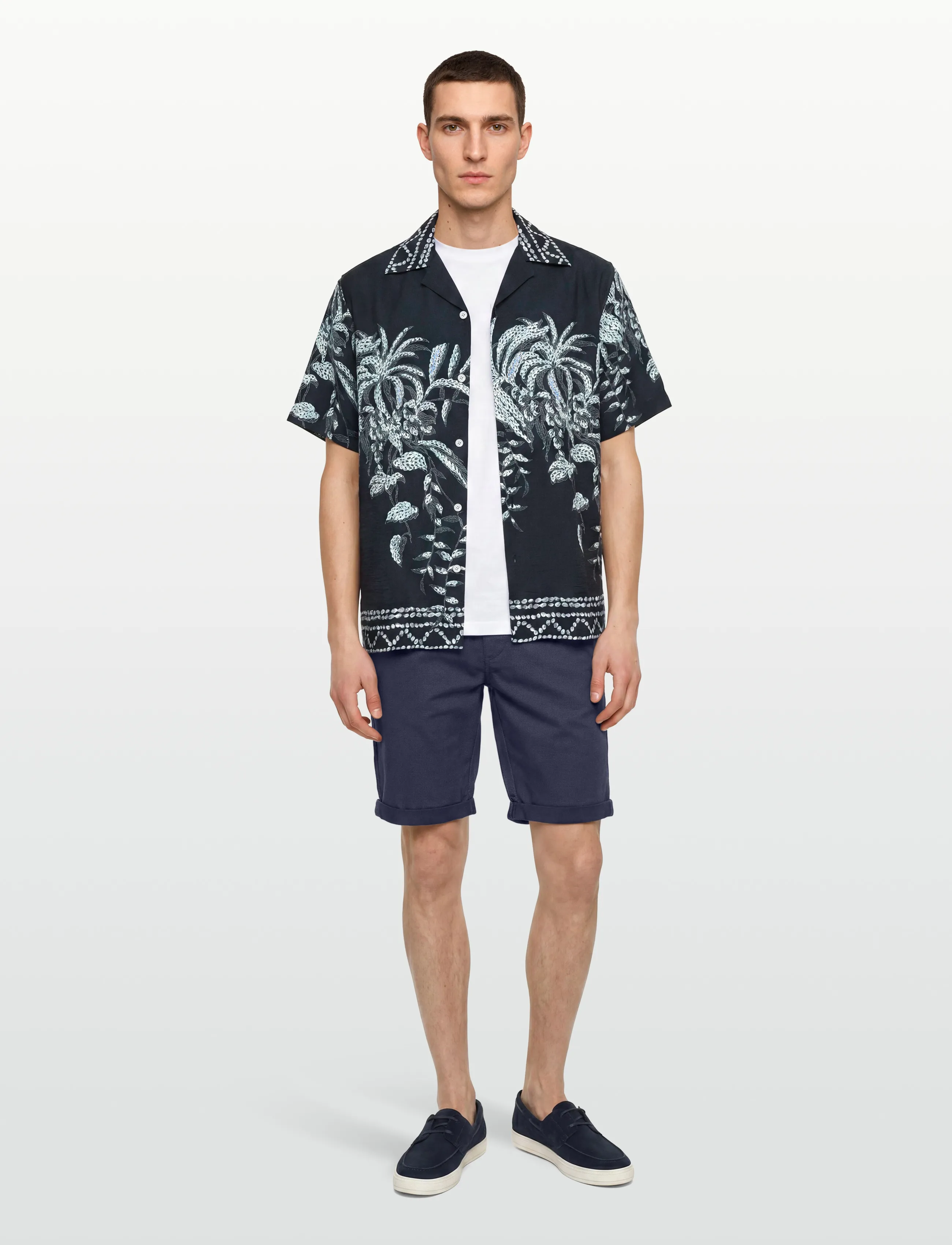 Reiss Camino, M, Navy, Skjorter > Afslappet Shirts, Herre
