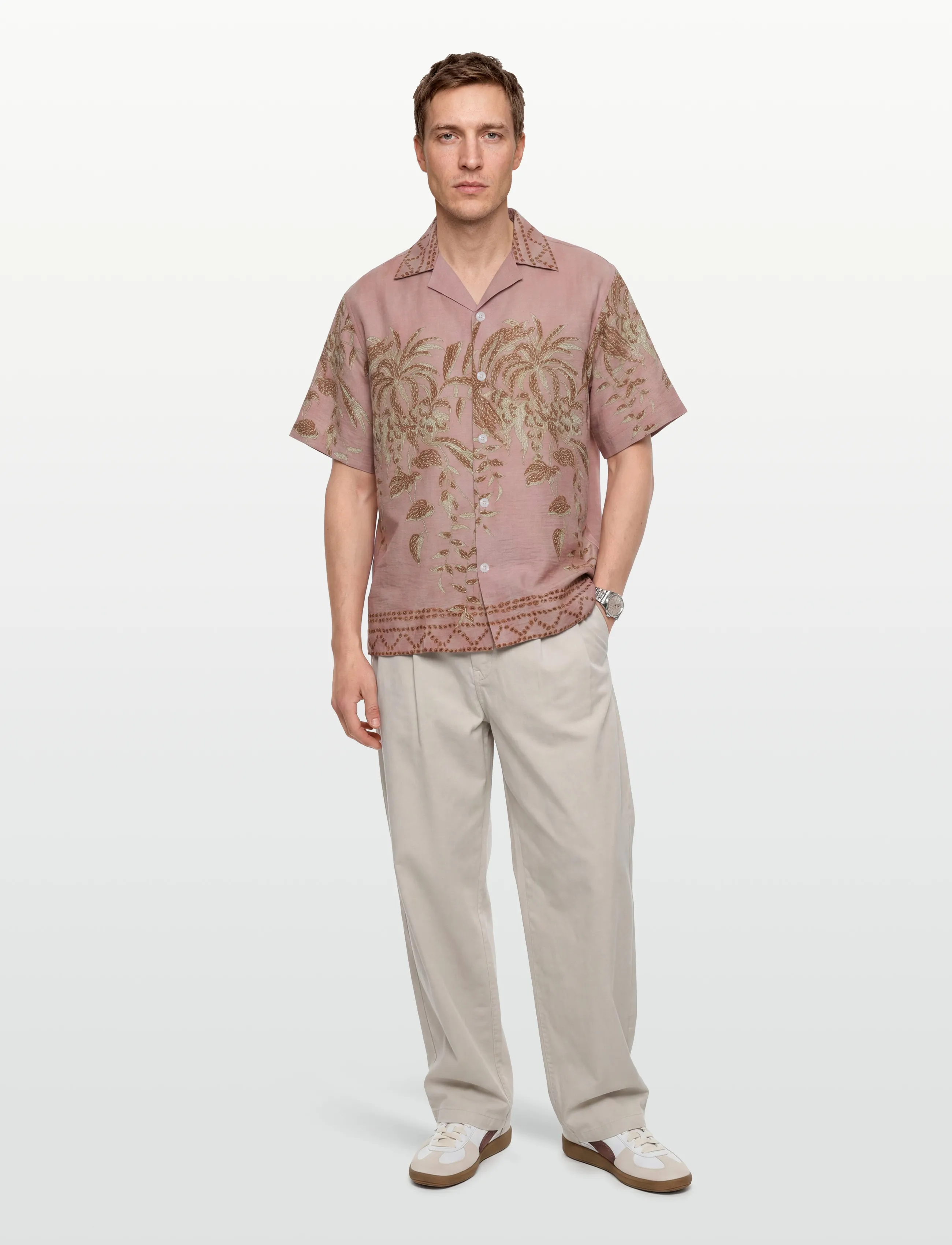 Reiss Camino, S, Shirts, Rosa - Casual Männerswear