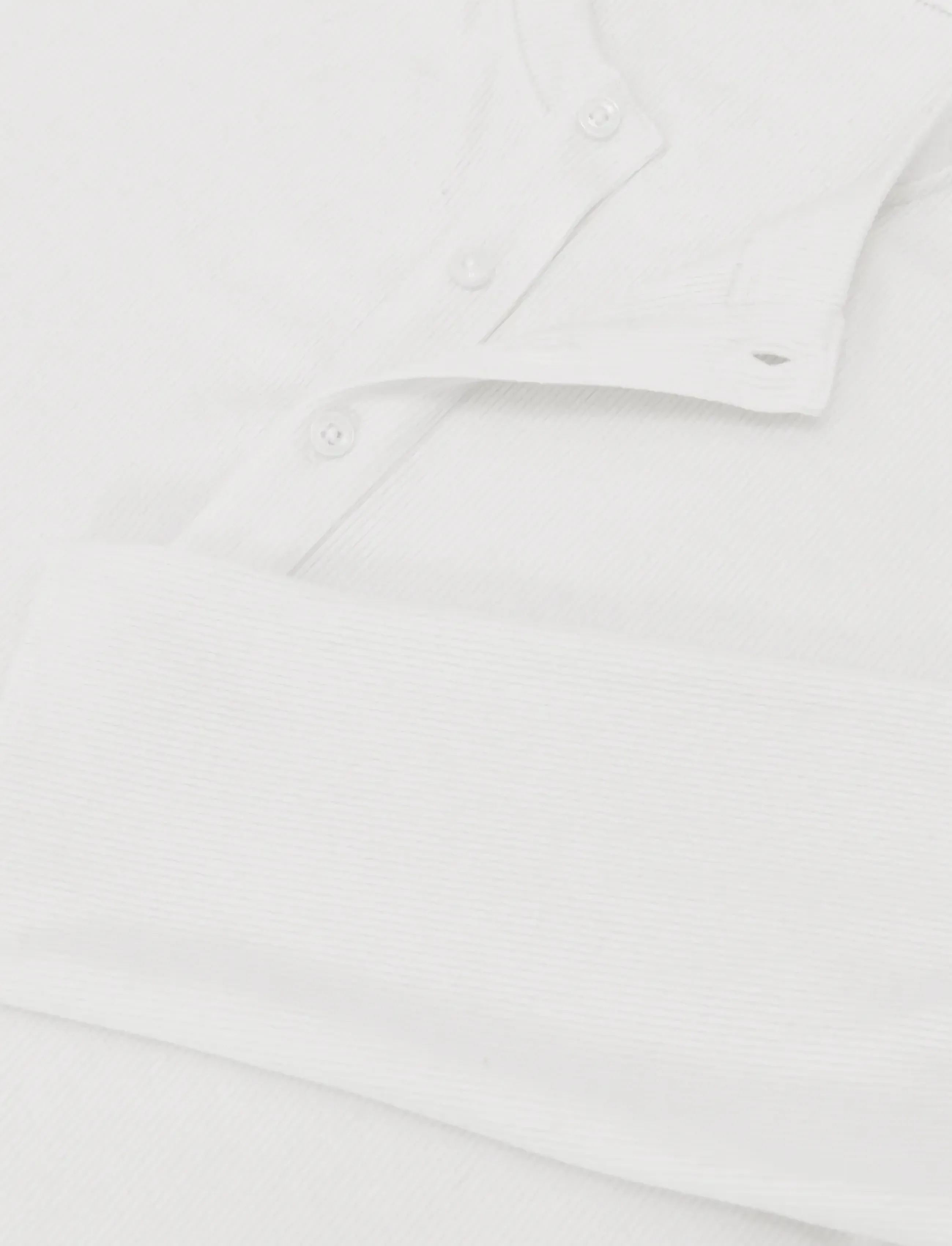 Reiss - FRANCISCO LS TEXTURED GRANDAD COLLAR POLO - long-sleeved t-shirts - white - 4
