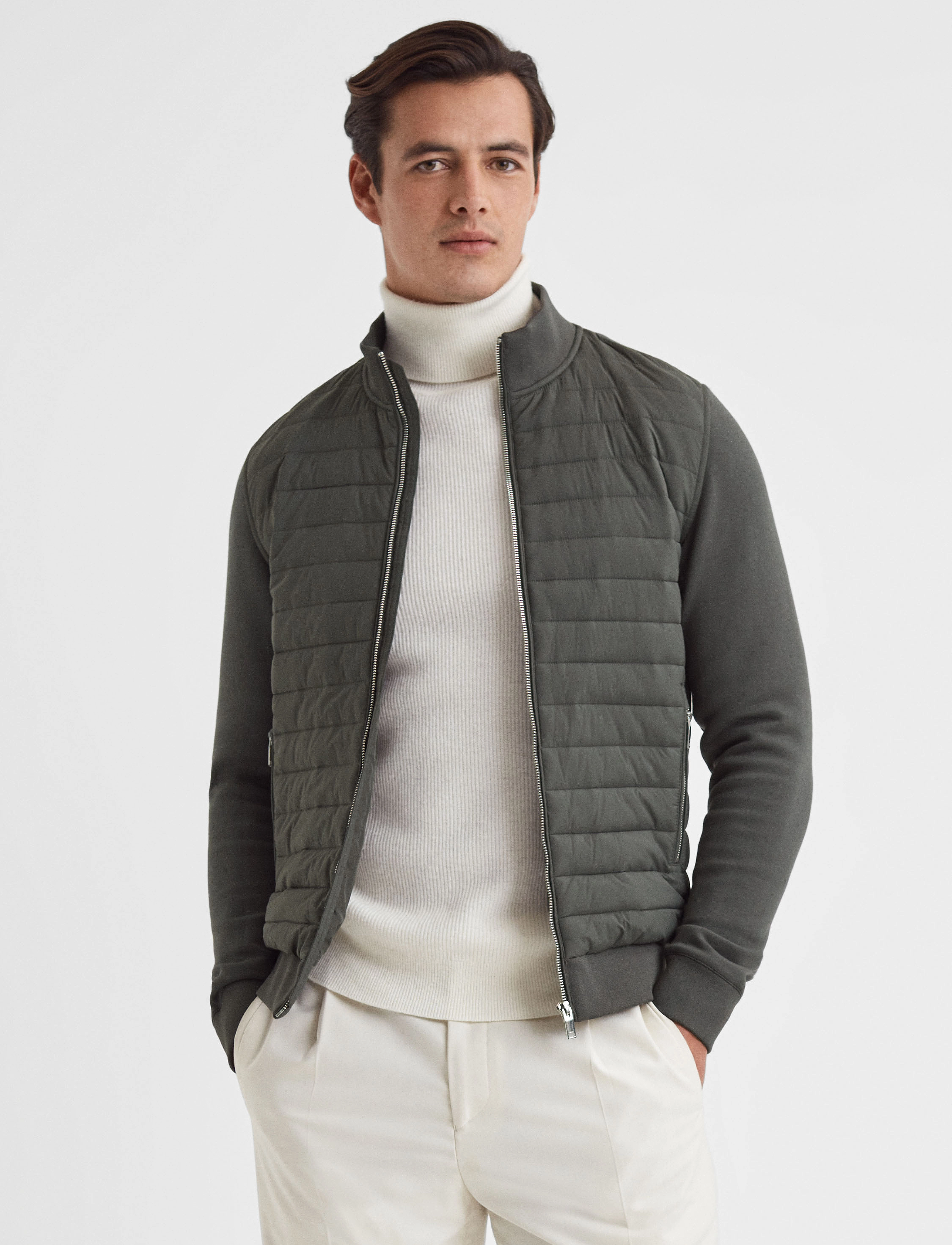 Reiss Freddie, S, Grey, Jackets > Hybrid Jackets, Herre