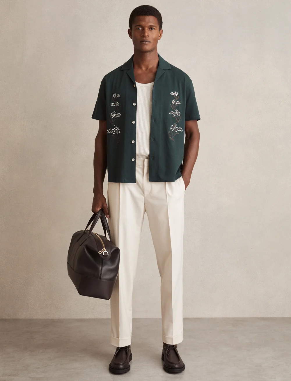 Reiss - GOYA - kurzarmhemden - dark green - 4