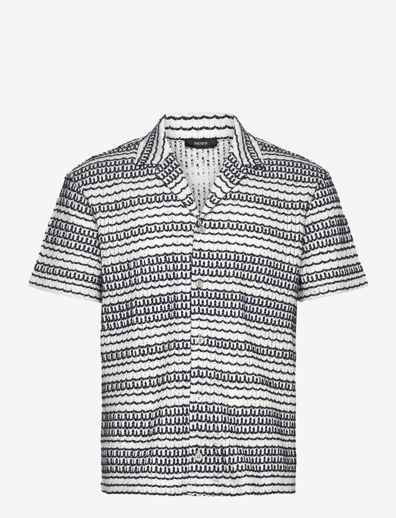 Reiss - CHEZ - lühikeste varrukatega särgid - white/black - 0