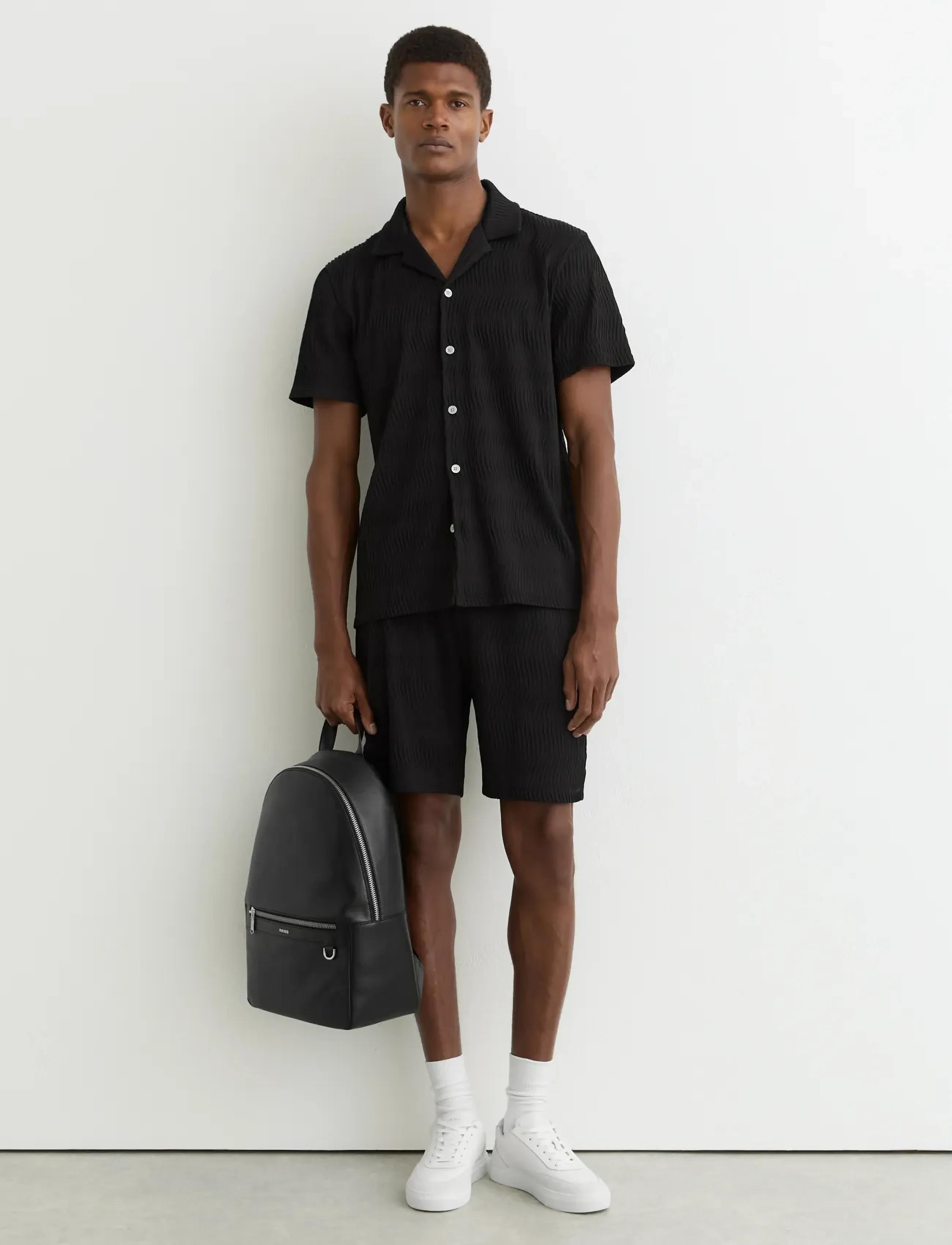Reiss - ALEO - lühikeste varrukatega särgid - black - 3