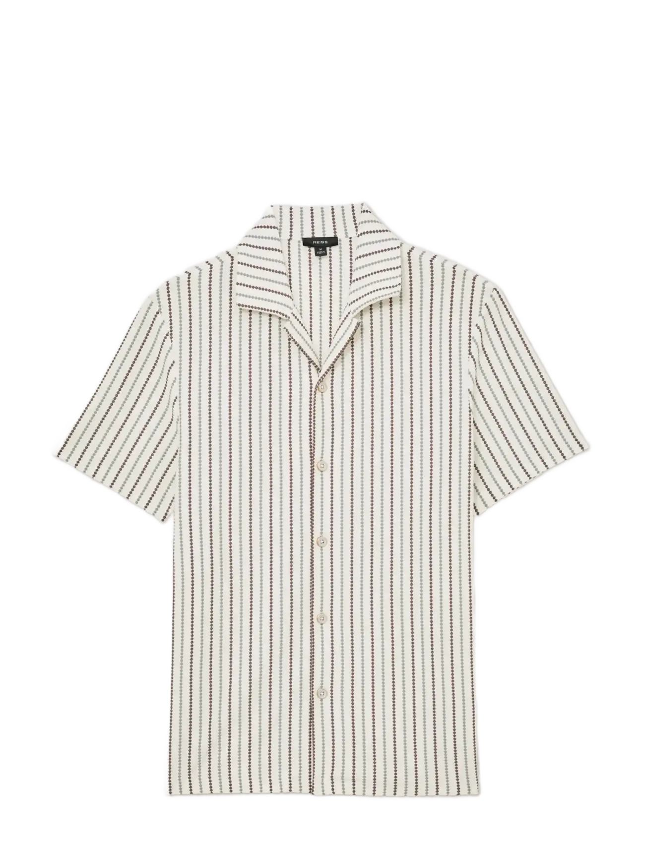 Reiss PERCY - Skjortor - GREEN/BROWN MULTI / cream