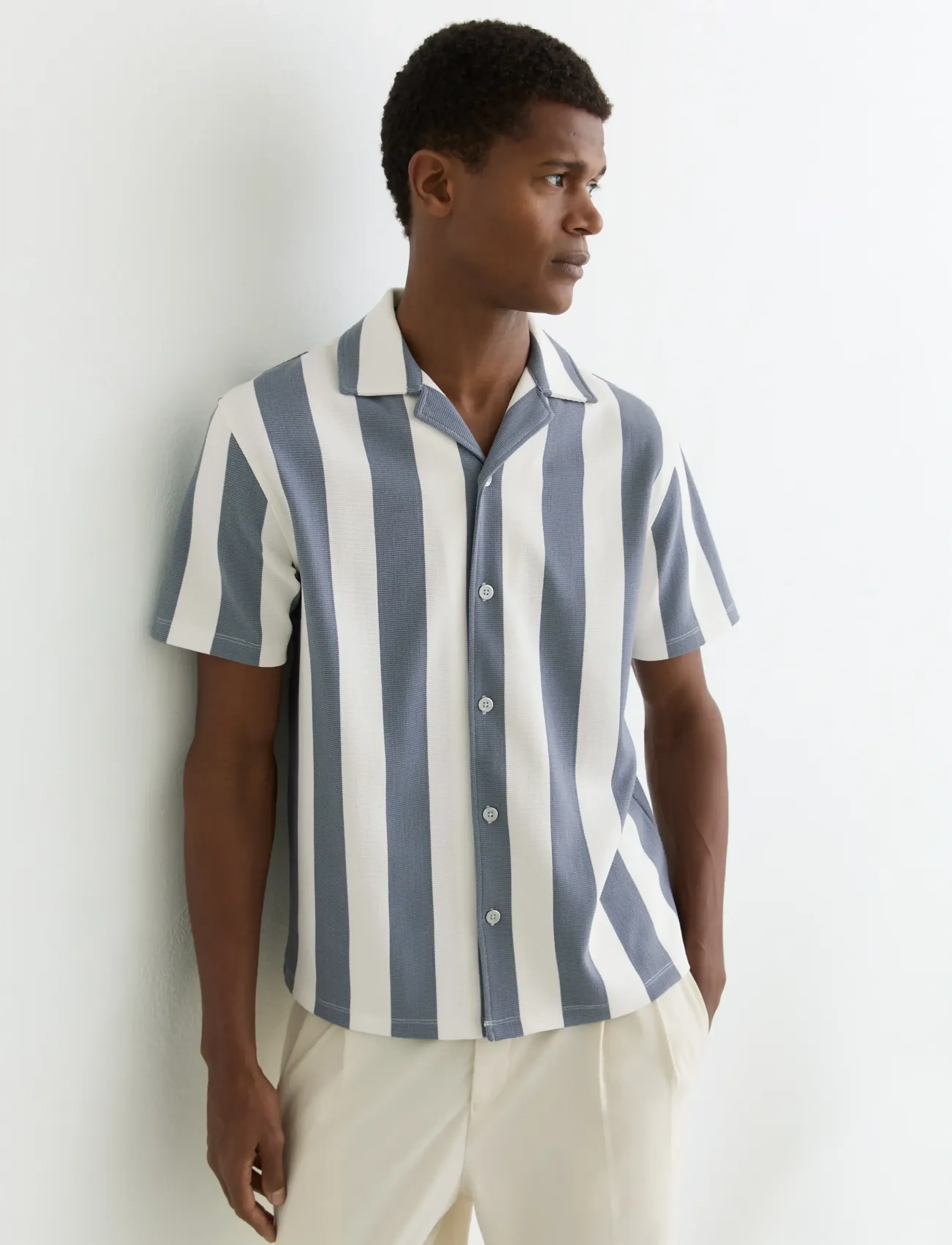 Reiss DEXTER - Kläder - AIRFORCE BLUE/OFF WHITE / blue