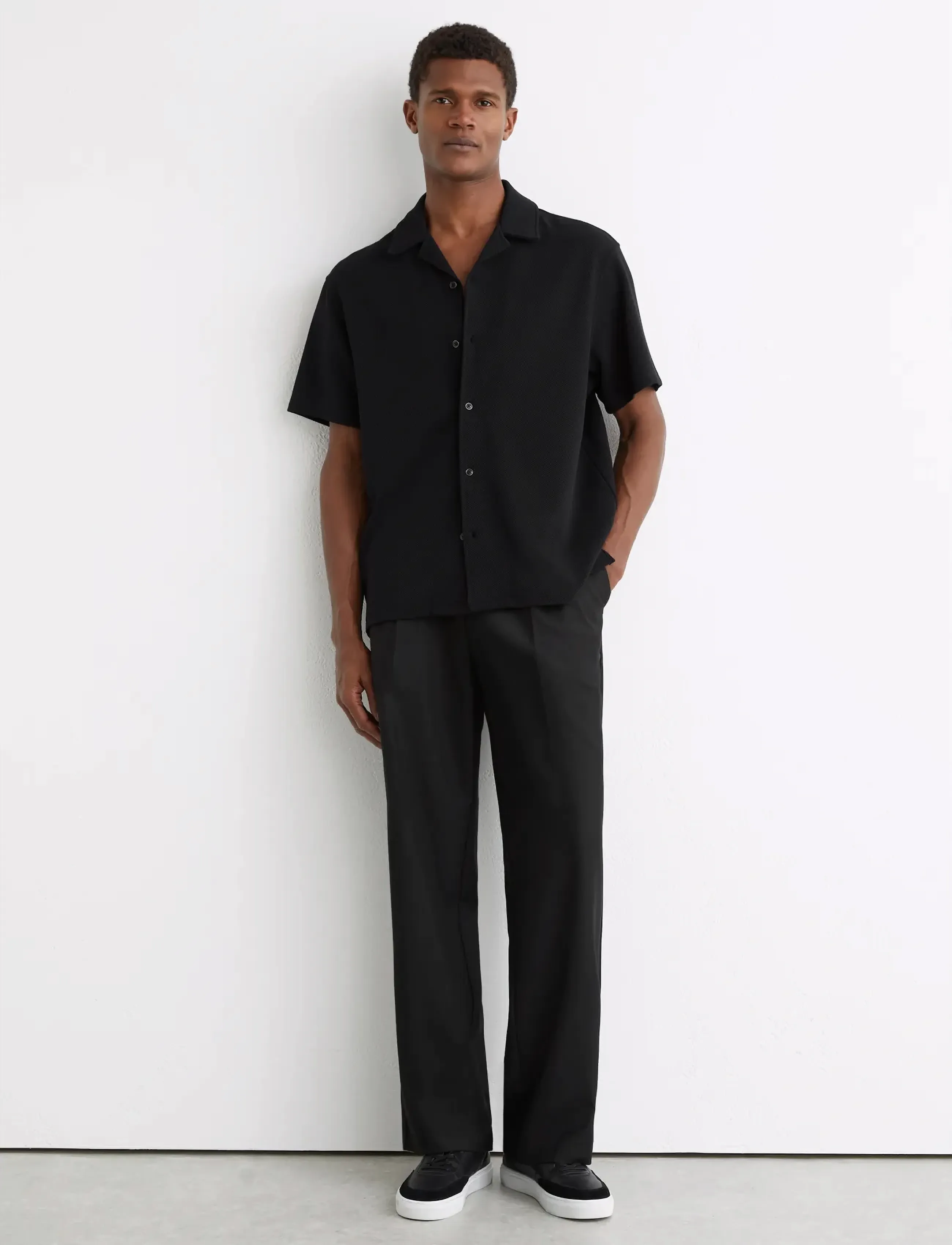 Reiss - CEDRIC - lühikeste varrukatega särgid - black - 3