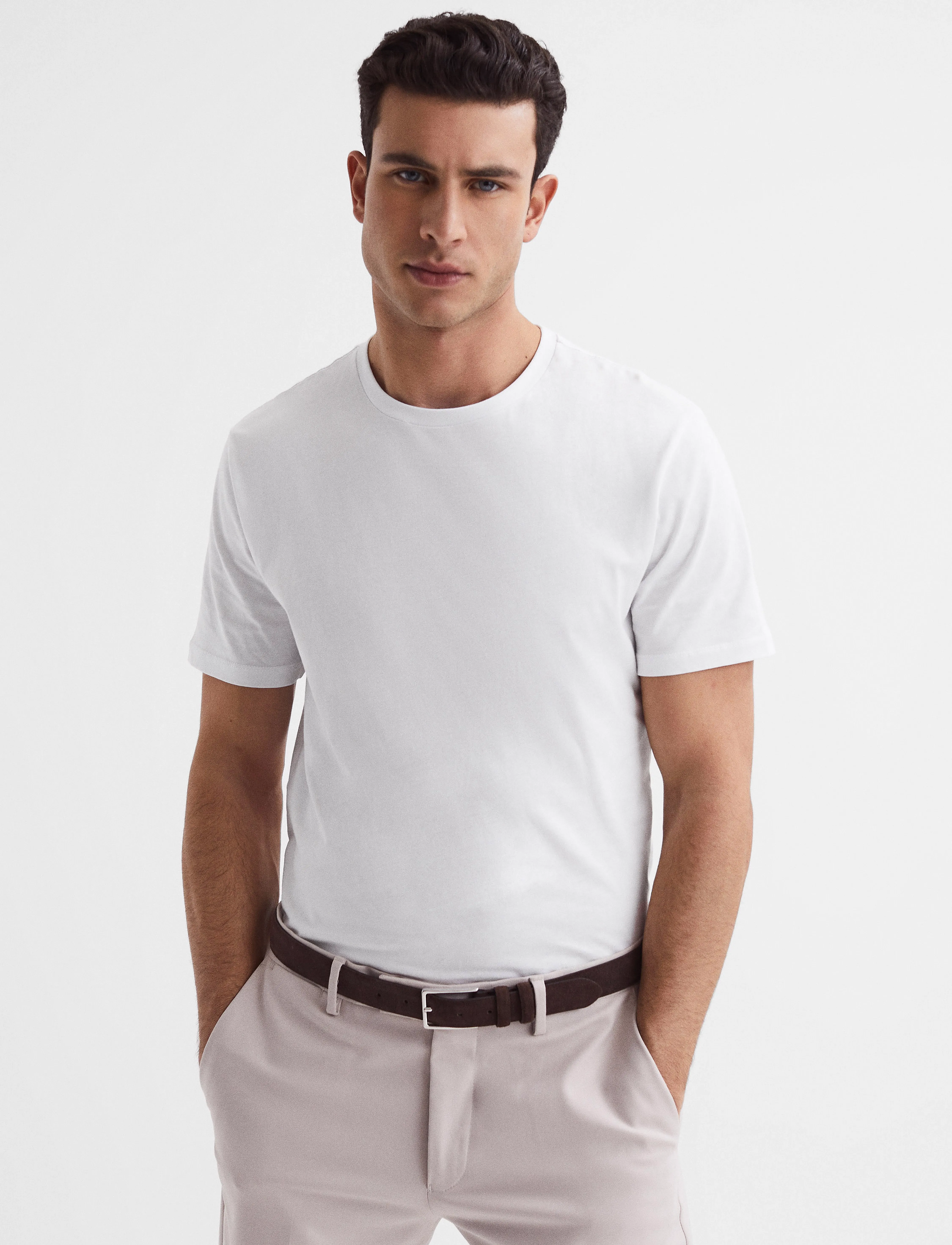 Reiss Bless, S, T-shirts, Weiß - Short-sleeved, Männerswear