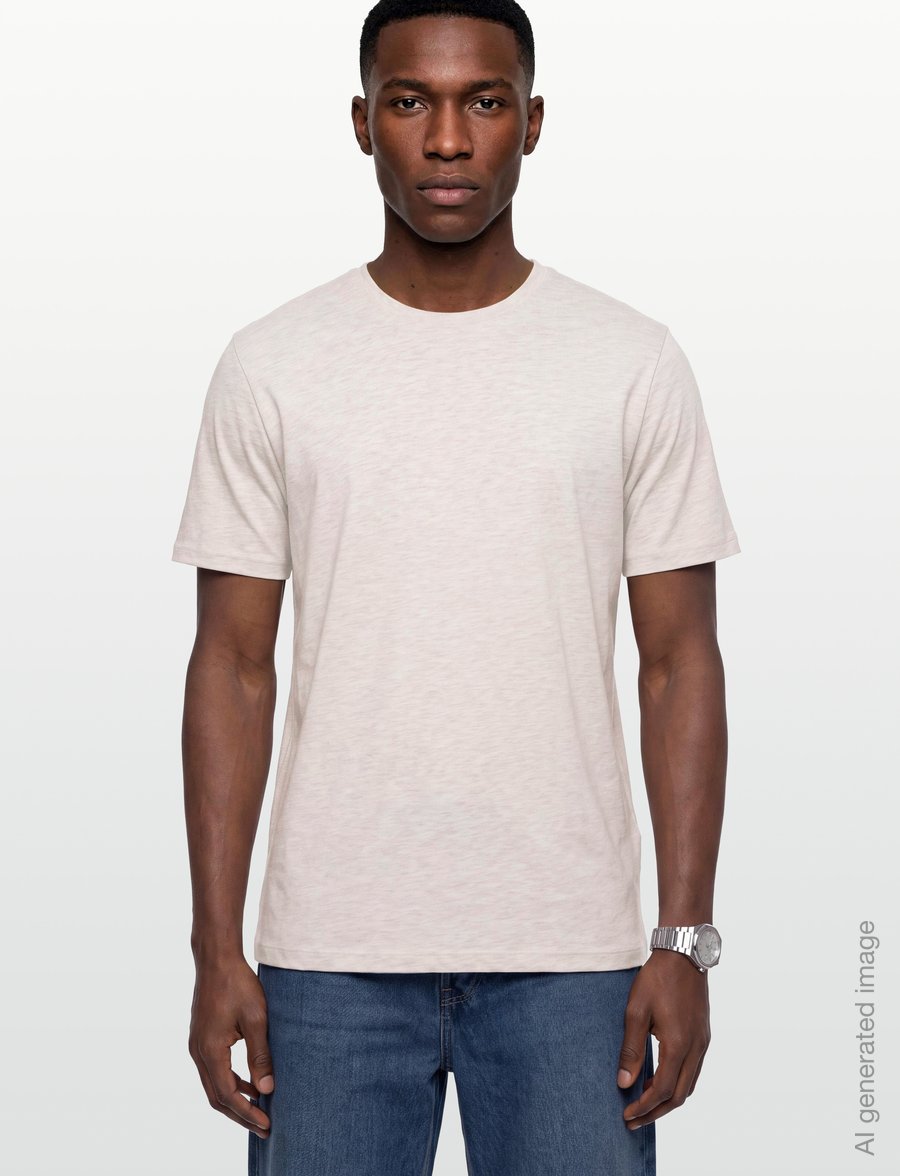 Reiss - BLESS - lühikeste varrukatega t-särgid - wheat melange - 3