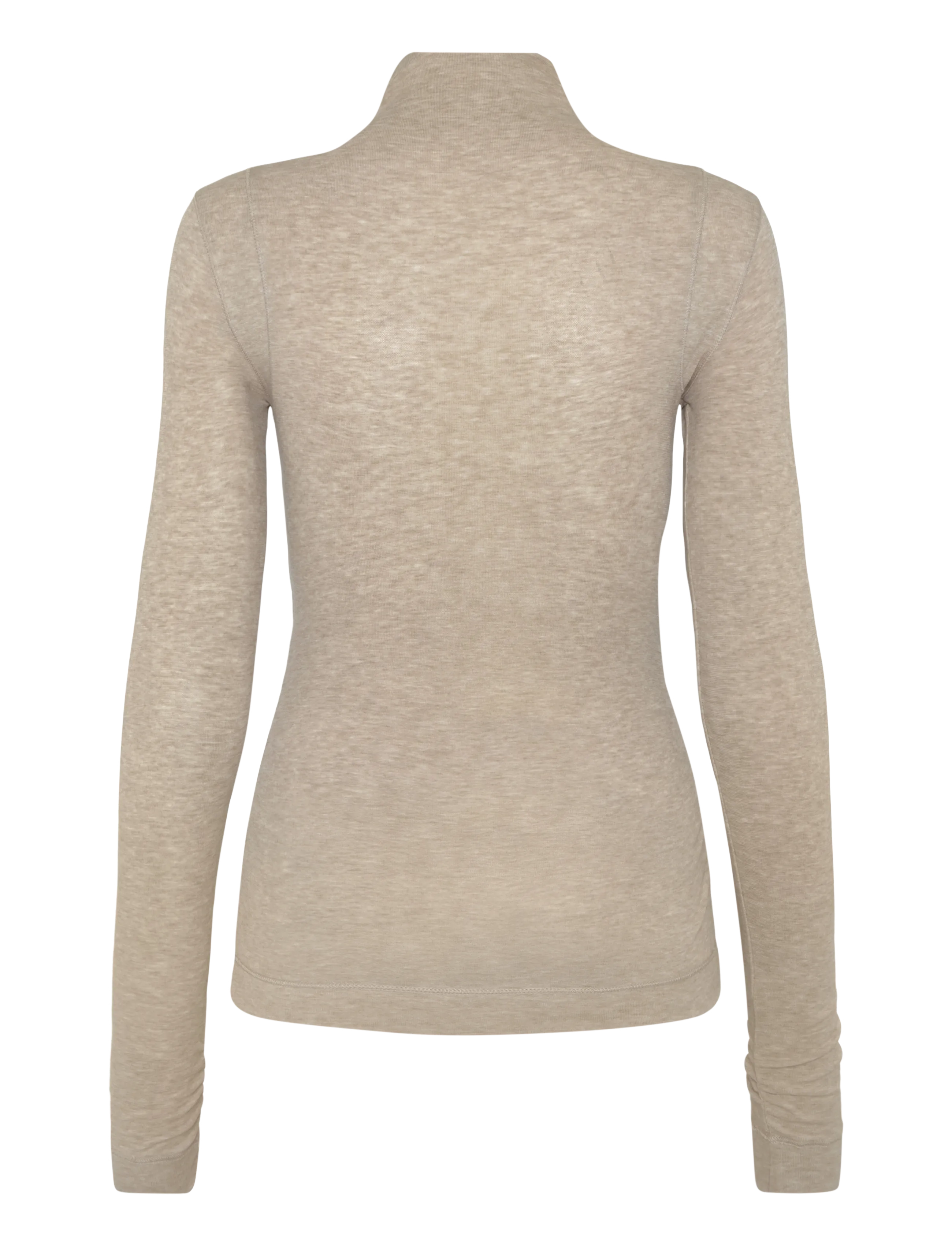 Reiss - HEIDI LONG SLEEVE RUCHED TEE - polotröjor - oatmeal neutral - 1