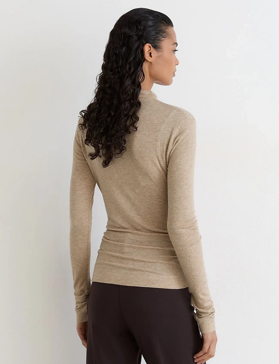 Reiss - HEIDI LONG SLEEVE RUCHED TEE - rollkragenpullover - oatmeal neutral - 3