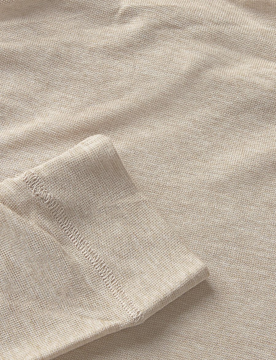 Reiss - HEIDI LONG SLEEVE RUCHED TEE - polotröjor - oatmeal neutral - 2