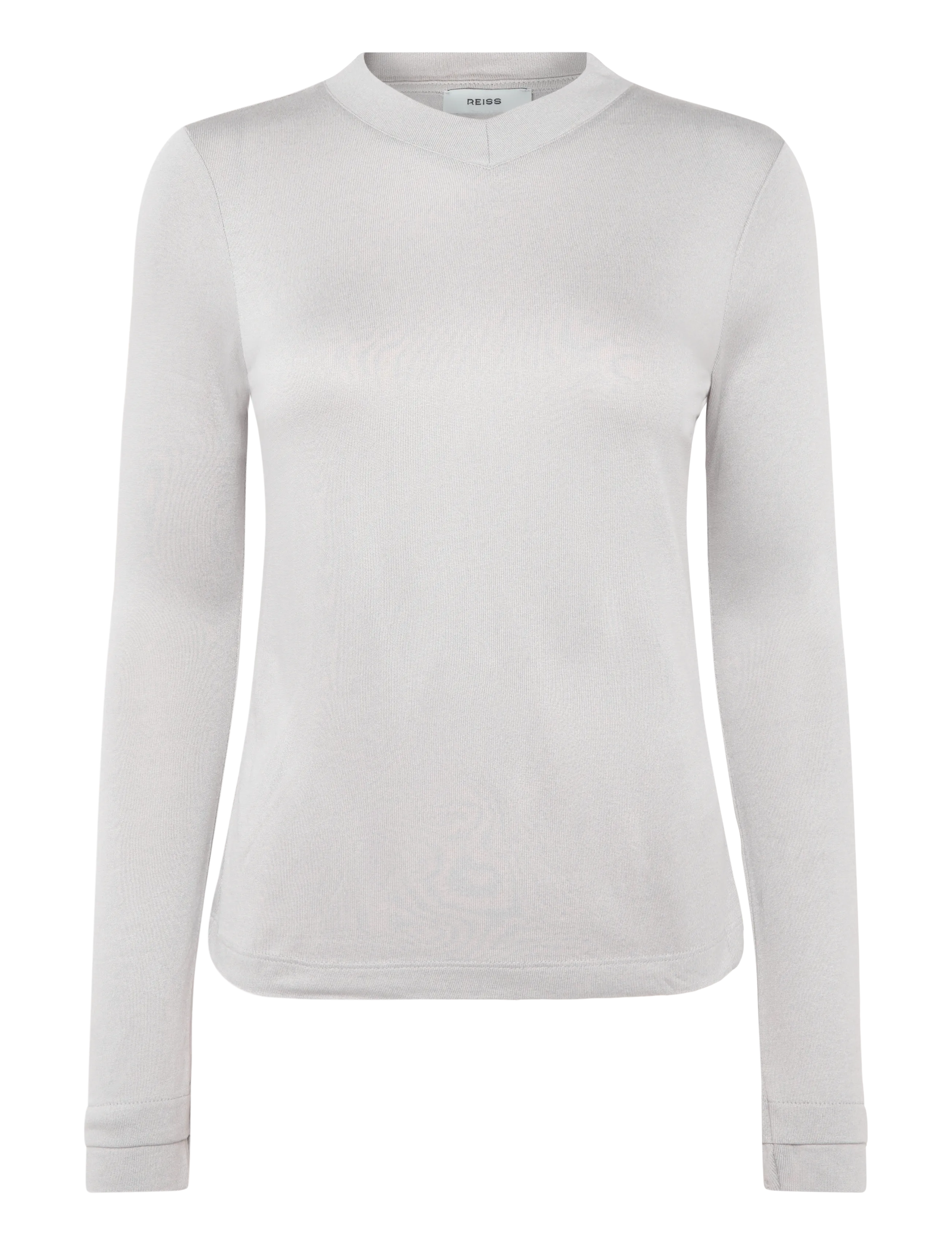 Reiss BRODY LONG SLEEVE TOP - Reiss - LIGHT GREY / grey