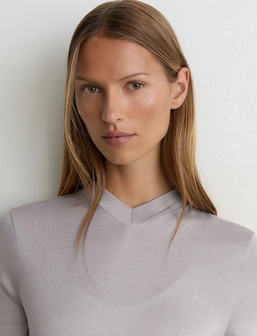 Reiss - BRODY LONG SLEEVE TOP - long-sleeved tops - light grey - 5