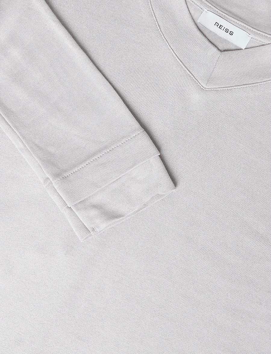 Reiss - BRODY LONG SLEEVE TOP - pikkade varrukatega topid - light grey - 2