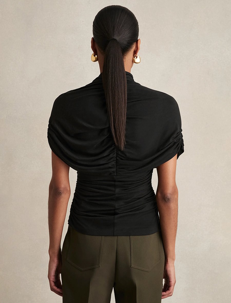 Reiss - ZURI - t-shirts - black - 3