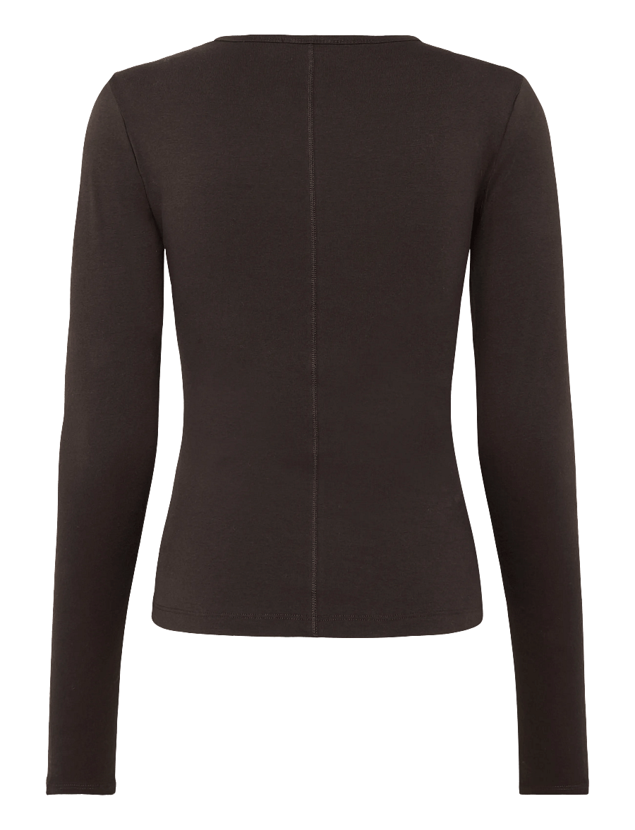 Reiss - JADA LONG SLEEVE TOP - pikkade varrukatega topid - xchocolate - 1