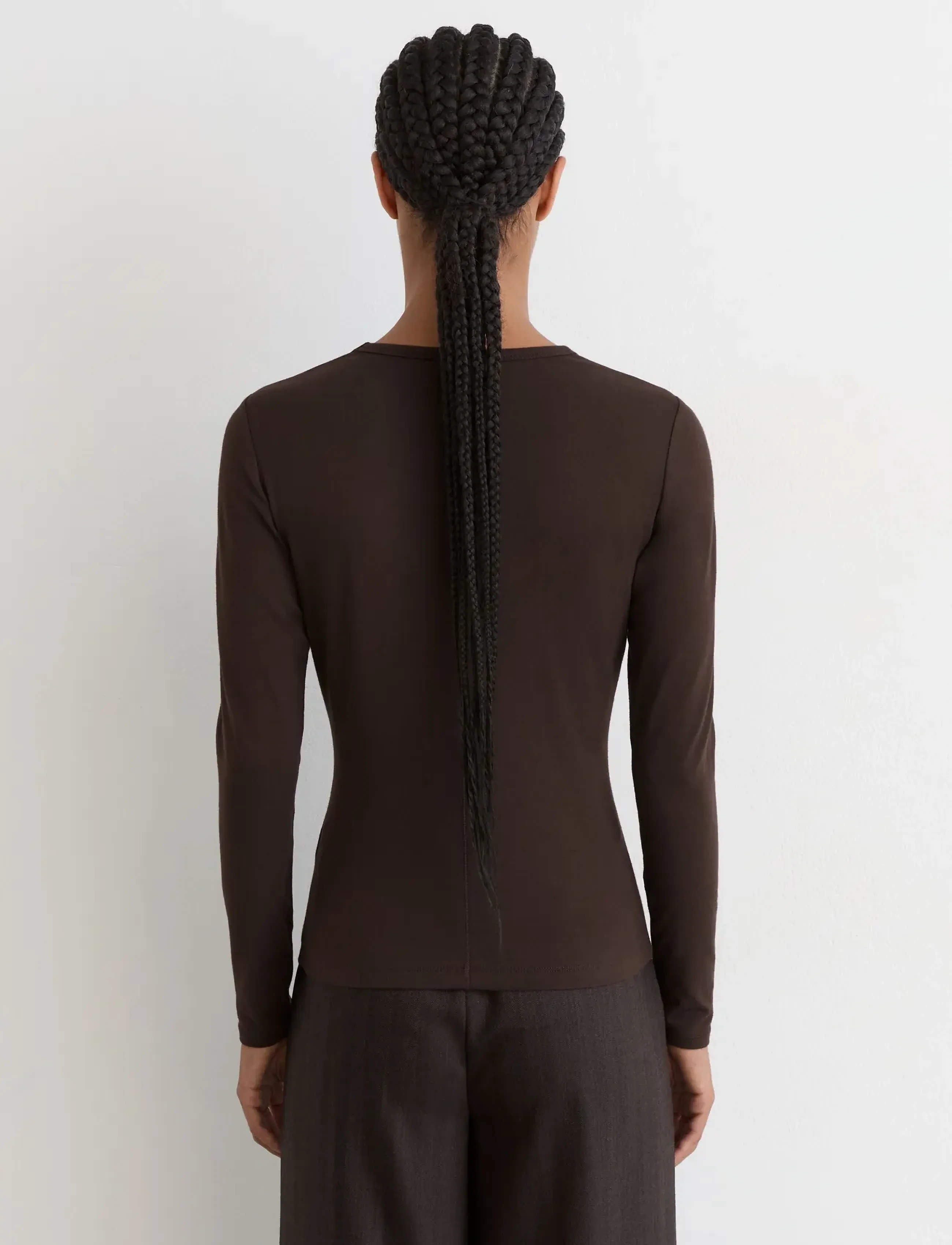 Reiss - JADA LONG SLEEVE TOP - pikkade varrukatega topid - xchocolate - 2