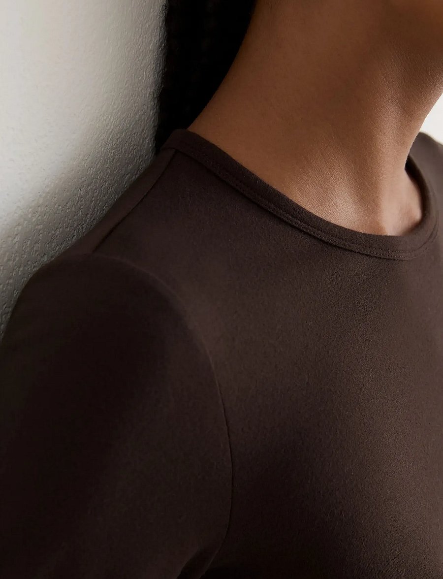 Reiss - JADA LONG SLEEVE TOP - pikkade varrukatega topid - xchocolate - 3