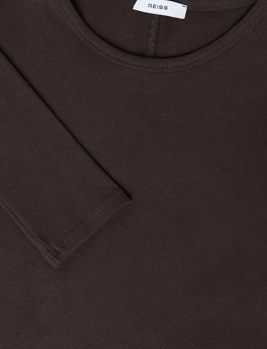 Reiss - JADA LONG SLEEVE TOP - pikkade varrukatega topid - xchocolate - 5