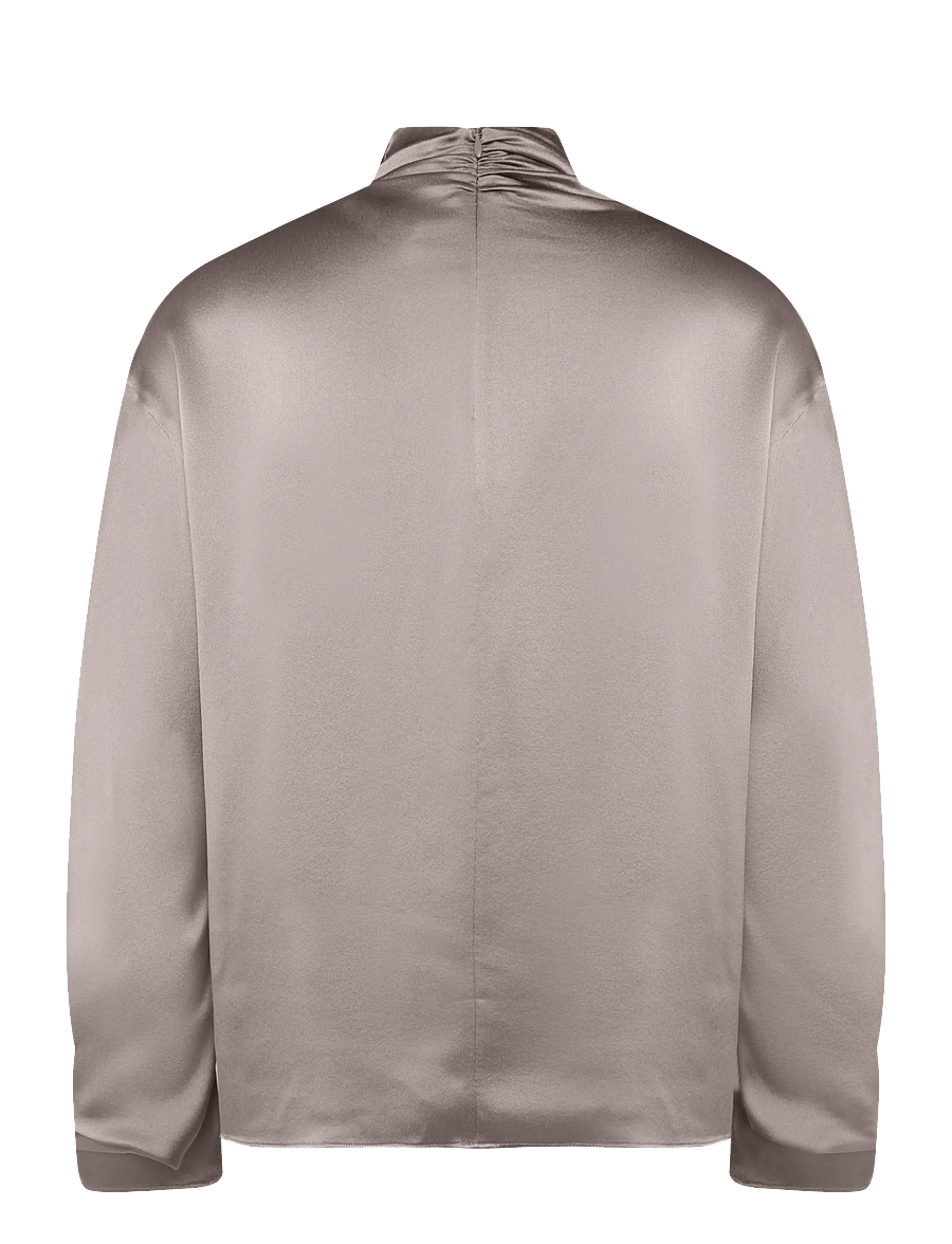 Reiss - MEENA HIGH NECK SILK SHIRT - pikkade varrukatega särgid - neutral - 1