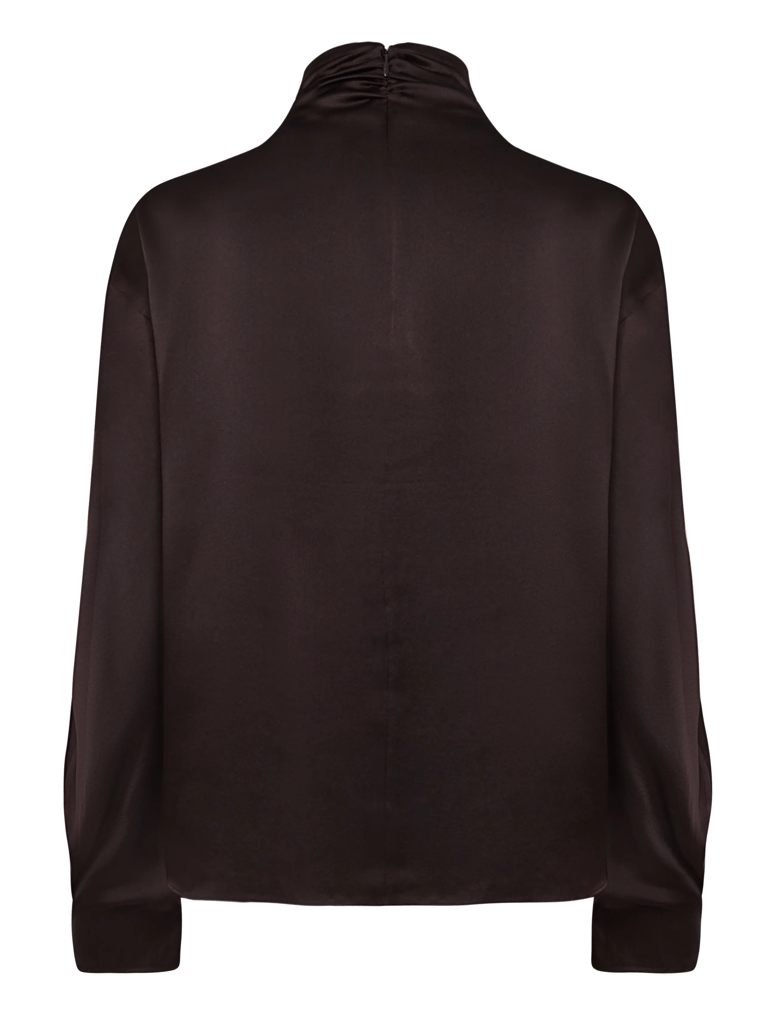 Reiss - MEENA HIGH NECK SILK SHIRT - pikkade varrukatega särgid - grape burgundy - 2