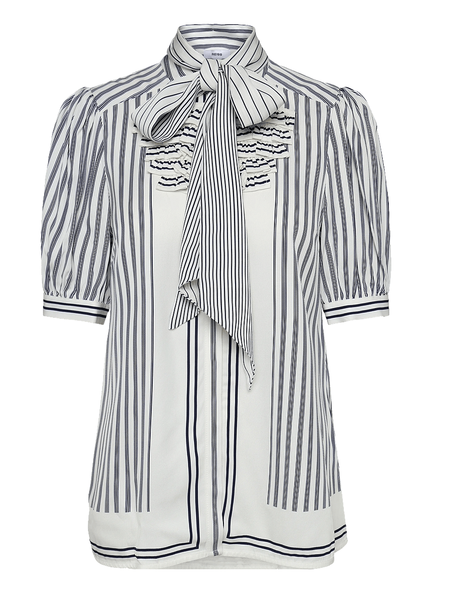 Reiss - ISCHIA - kortärmade blusar - 10 navy/ivory - 1