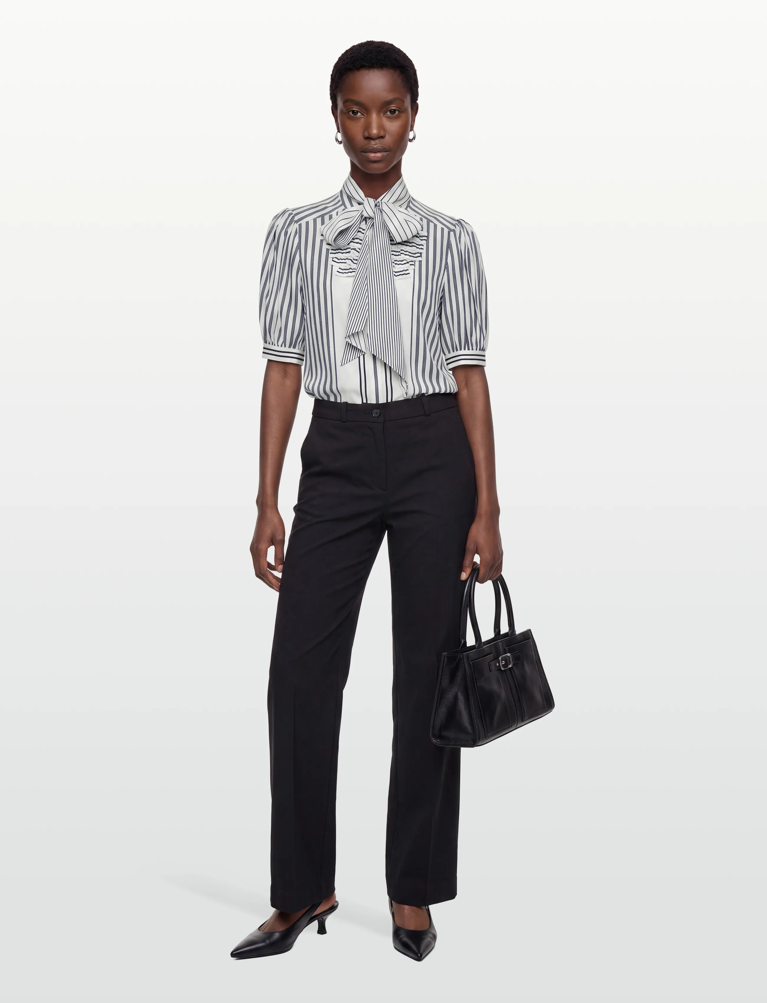 Reiss - ISCHIA - kortärmade blusar - 10 navy/ivory - 0