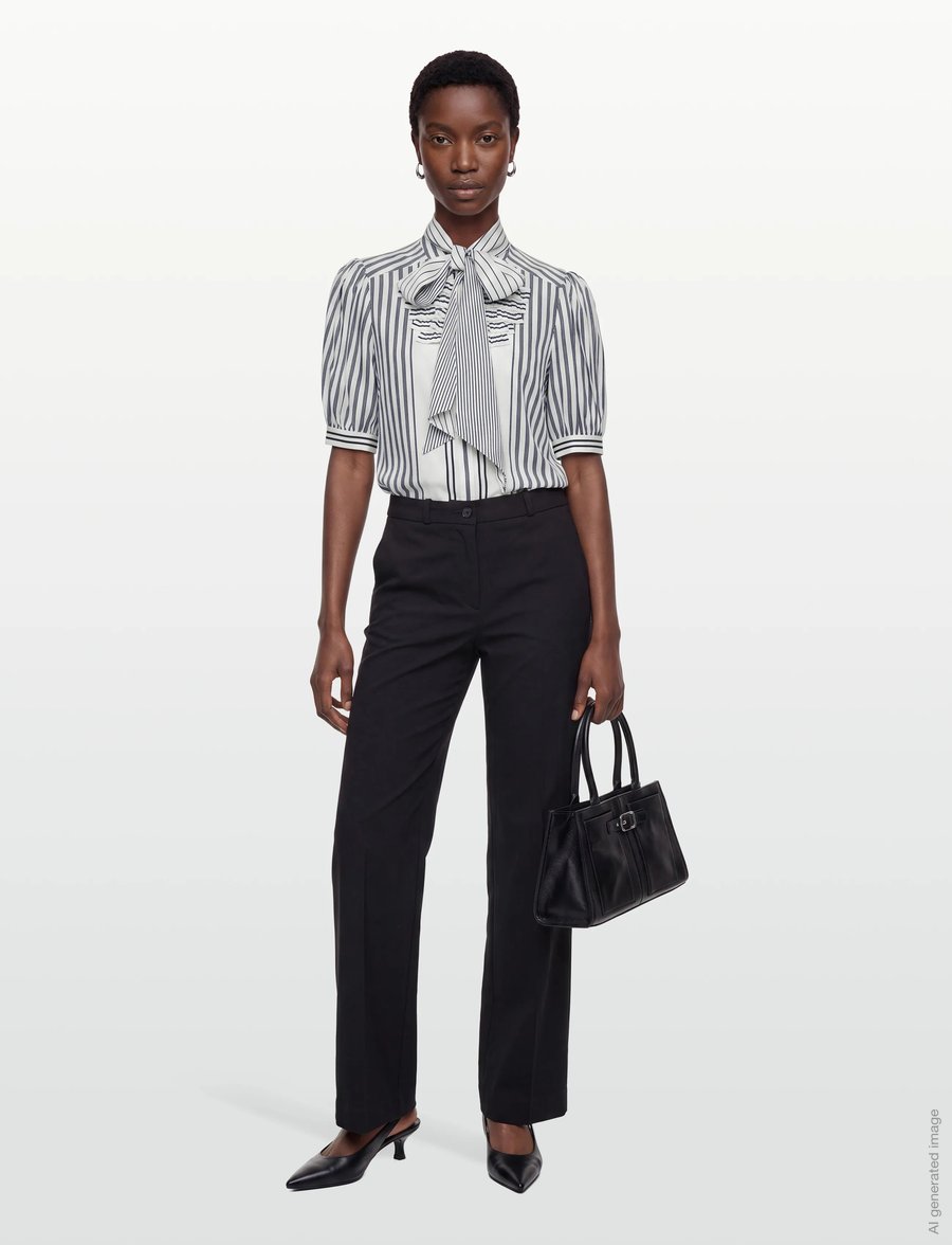 Reiss - ISCHIA - kortärmade blusar - 10 navy/ivory - 0