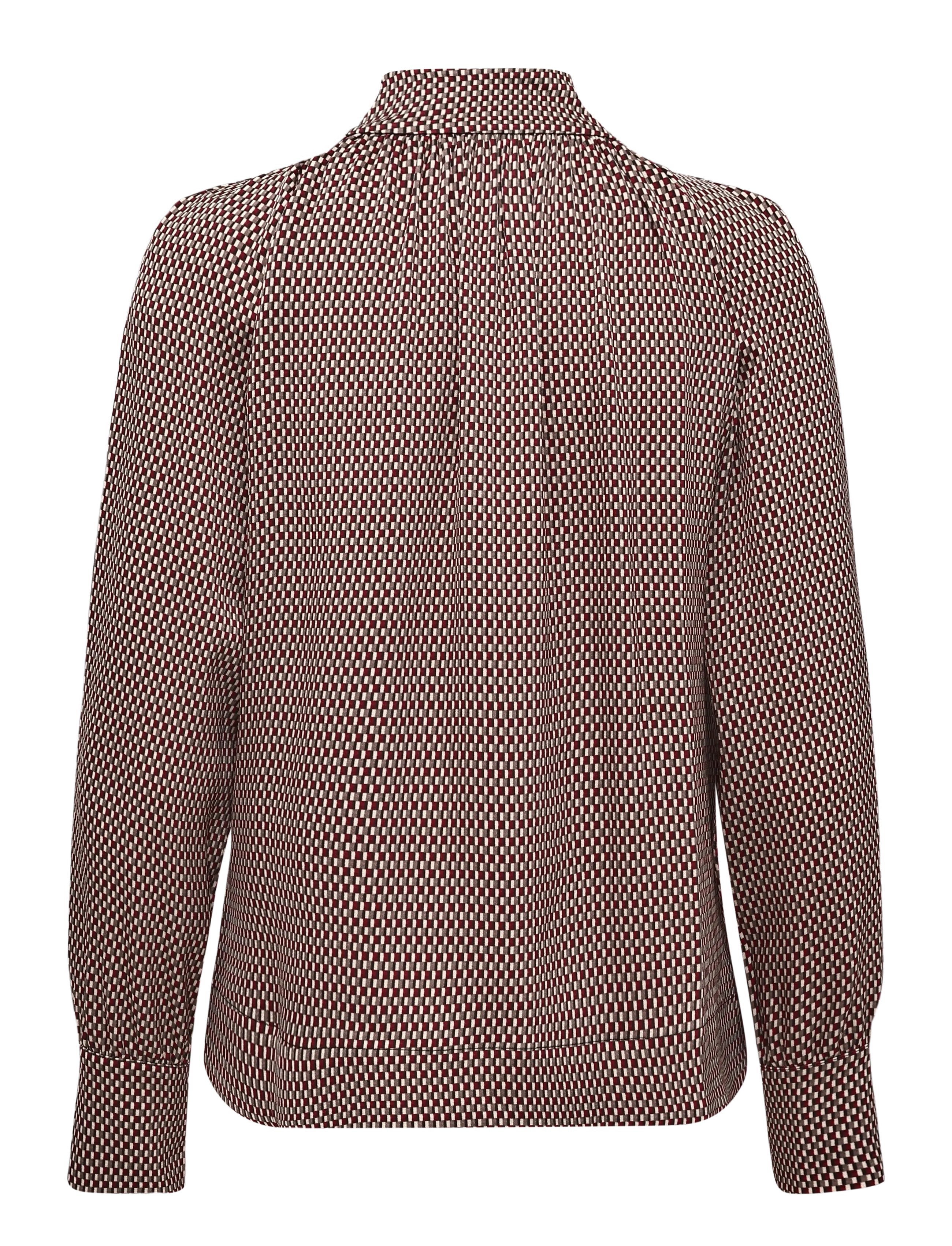 Reiss - EDEN HIGH NECK PRINTED BLOUSE - langärmelige blusen - red - 1