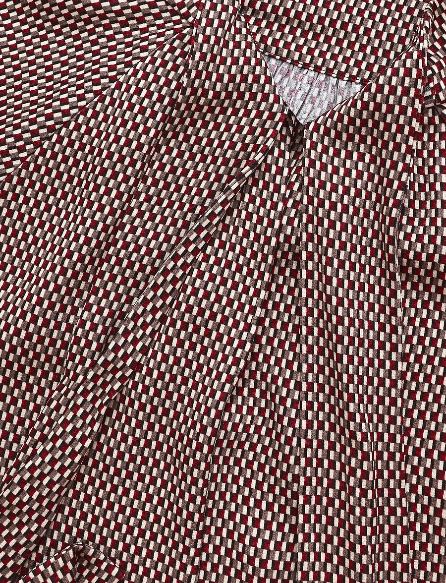 Reiss - EDEN HIGH NECK PRINTED BLOUSE - langärmelige blusen - red - 2