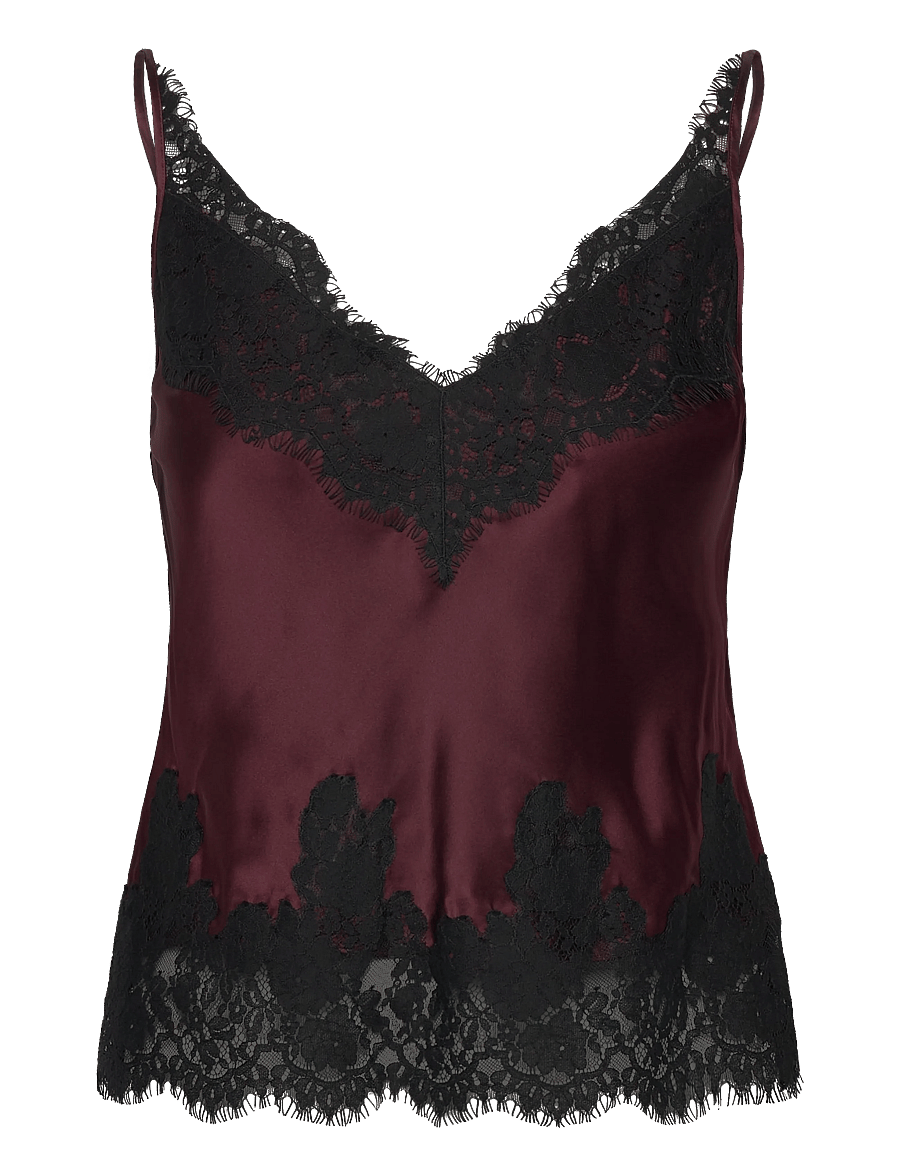 Reiss - ROWAN - mouwloze tops - burgundy - 1