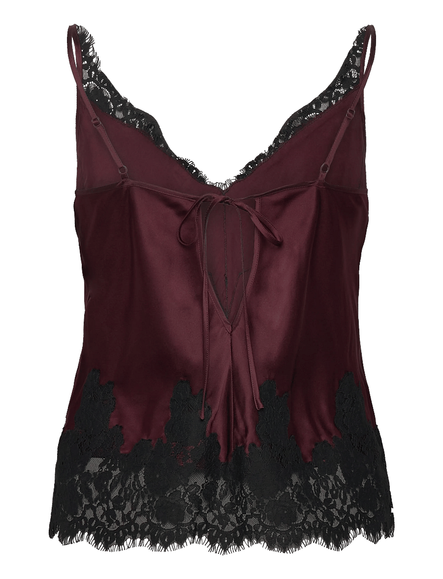 Reiss - ROWAN - mouwloze tops - burgundy - 2