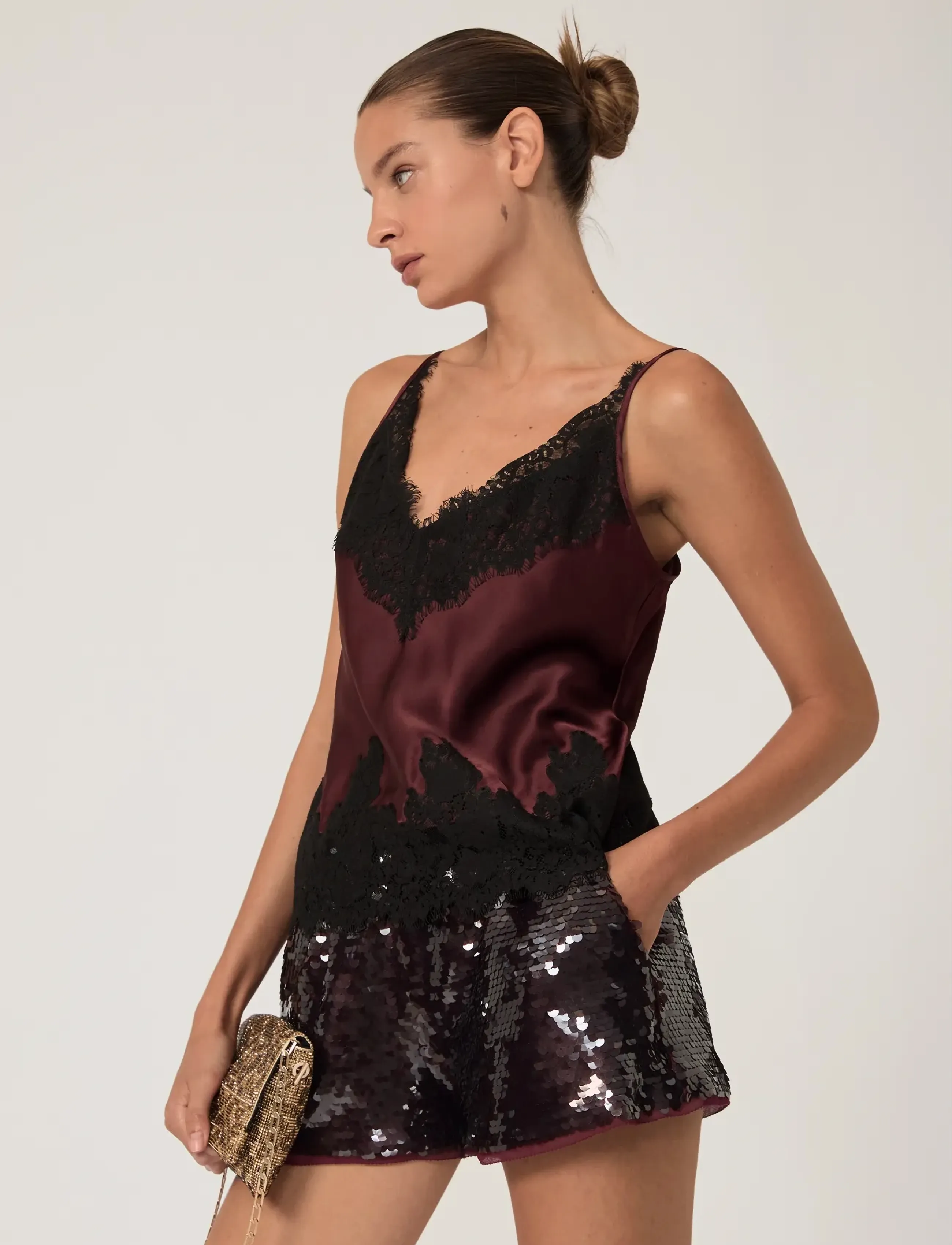 Reiss Rowan, Kvinder, Blonde Camisole, Sort, Str: 40