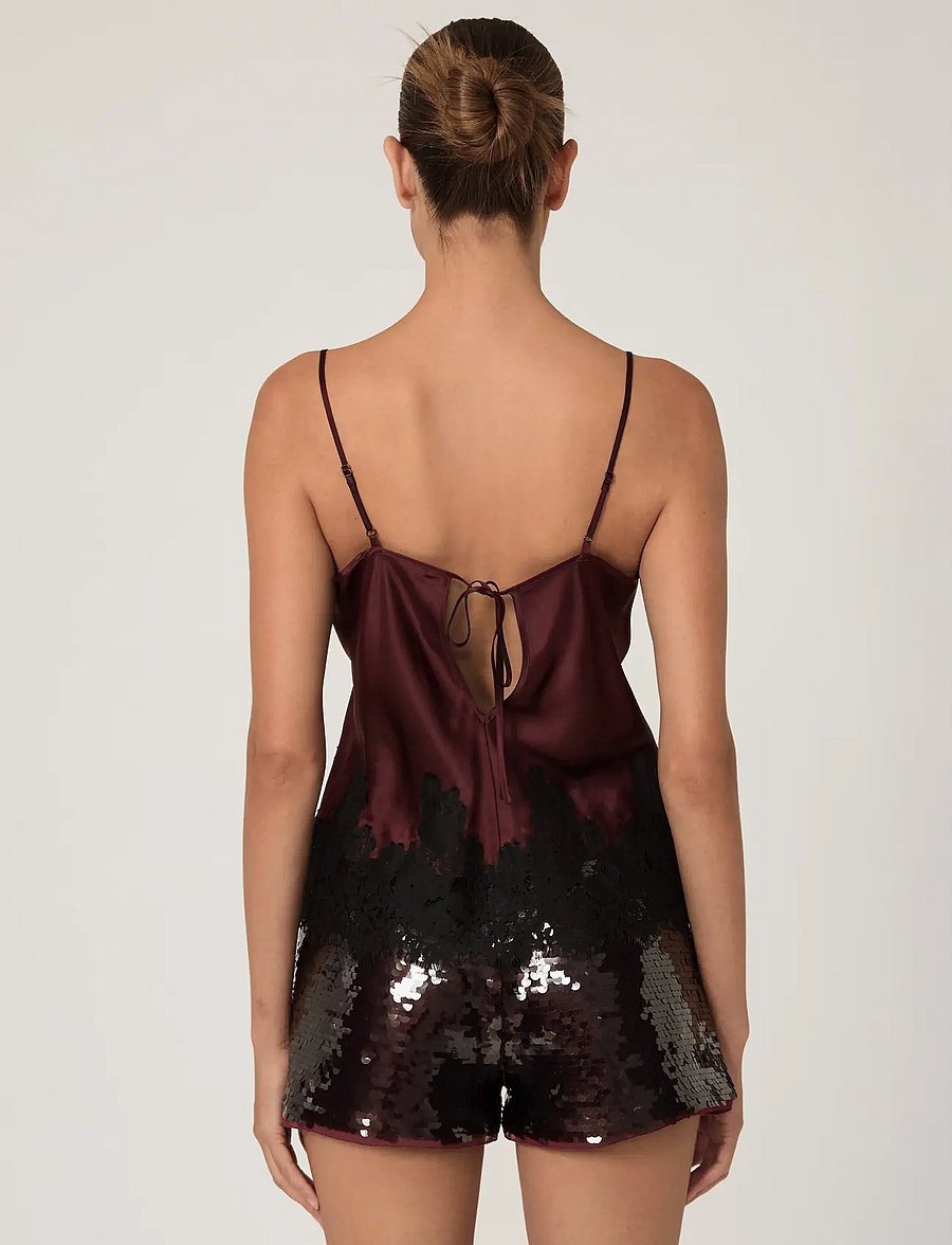 Reiss - ROWAN - mouwloze tops - burgundy - 3