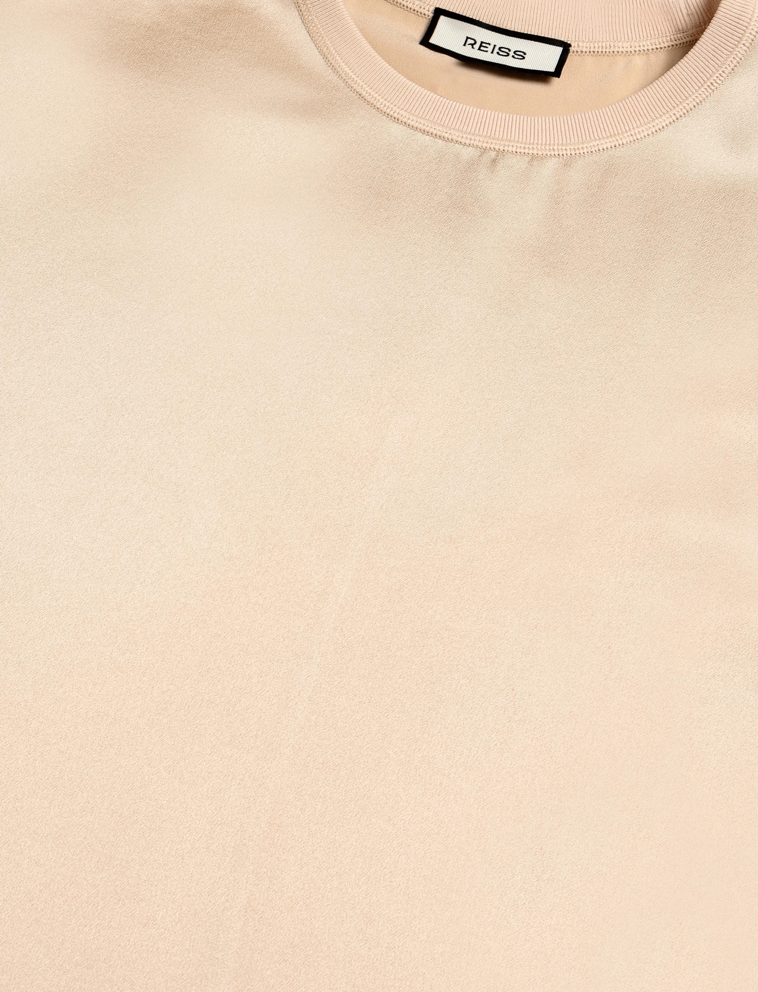 Reiss - LENA SILK SHORTSLEEVE TOP - kurzärmelige blusen - champagne neutral - 2