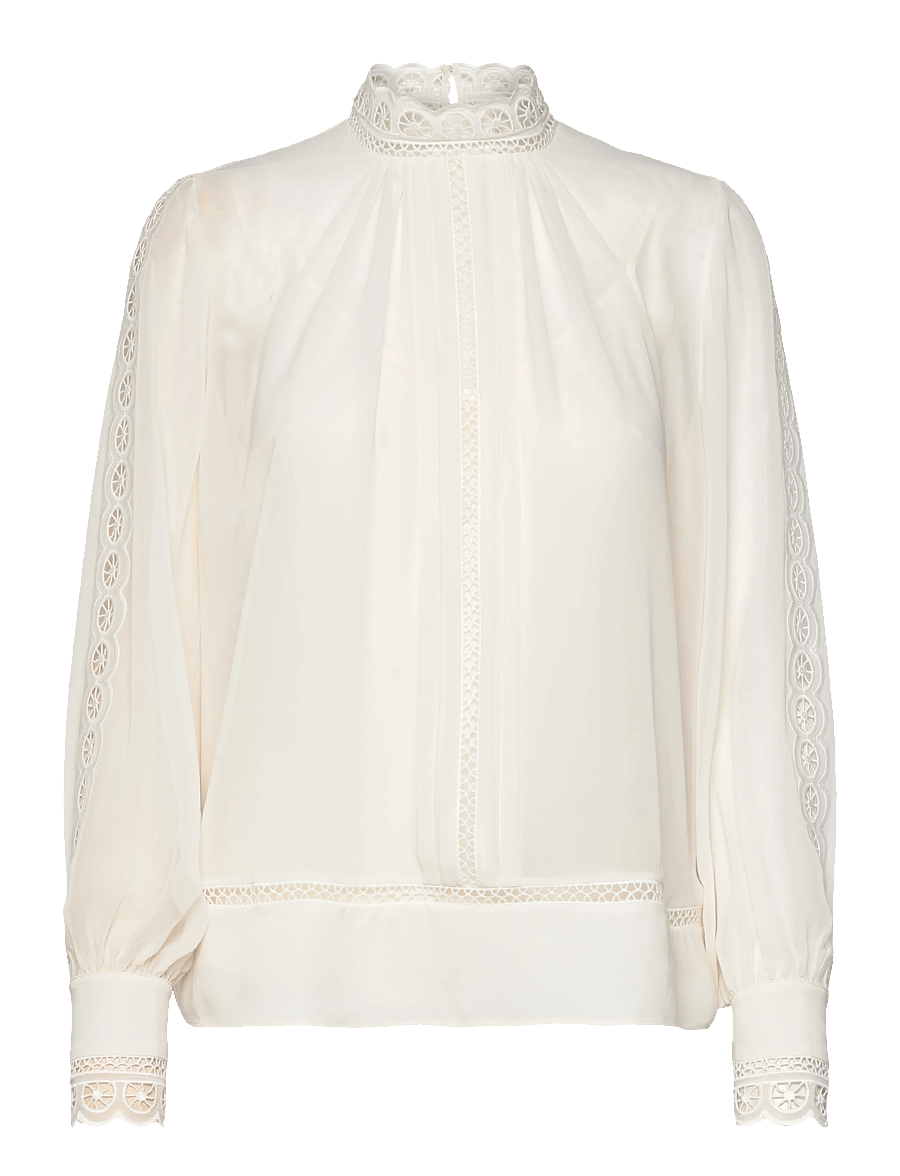 Reiss - ORI - långärmade blusar - cream - 0
