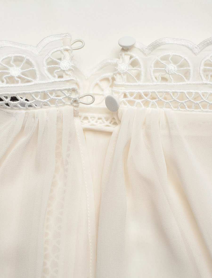 Reiss - ORI - långärmade blusar - cream - 4