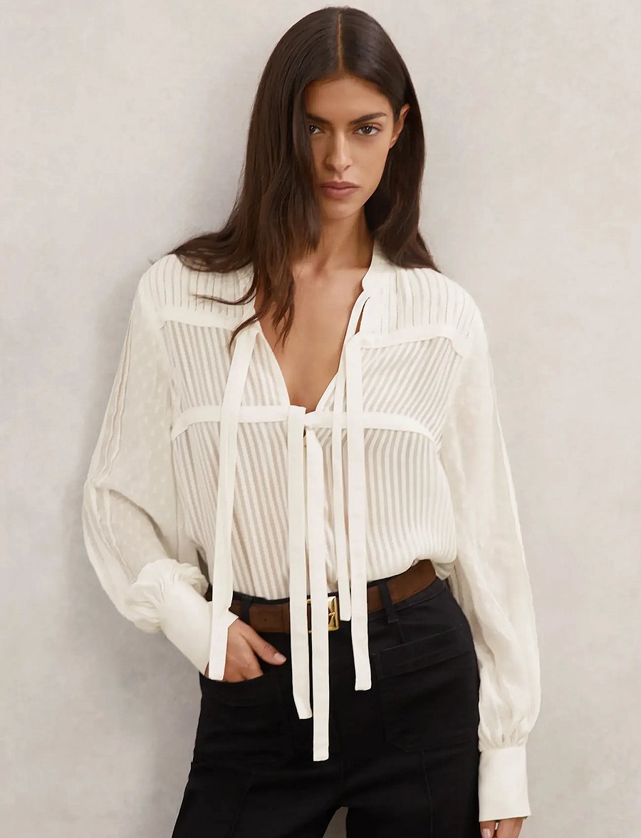 Reiss - JOSEPHINE - pikkade varrukatega pluusid - ivory - 0