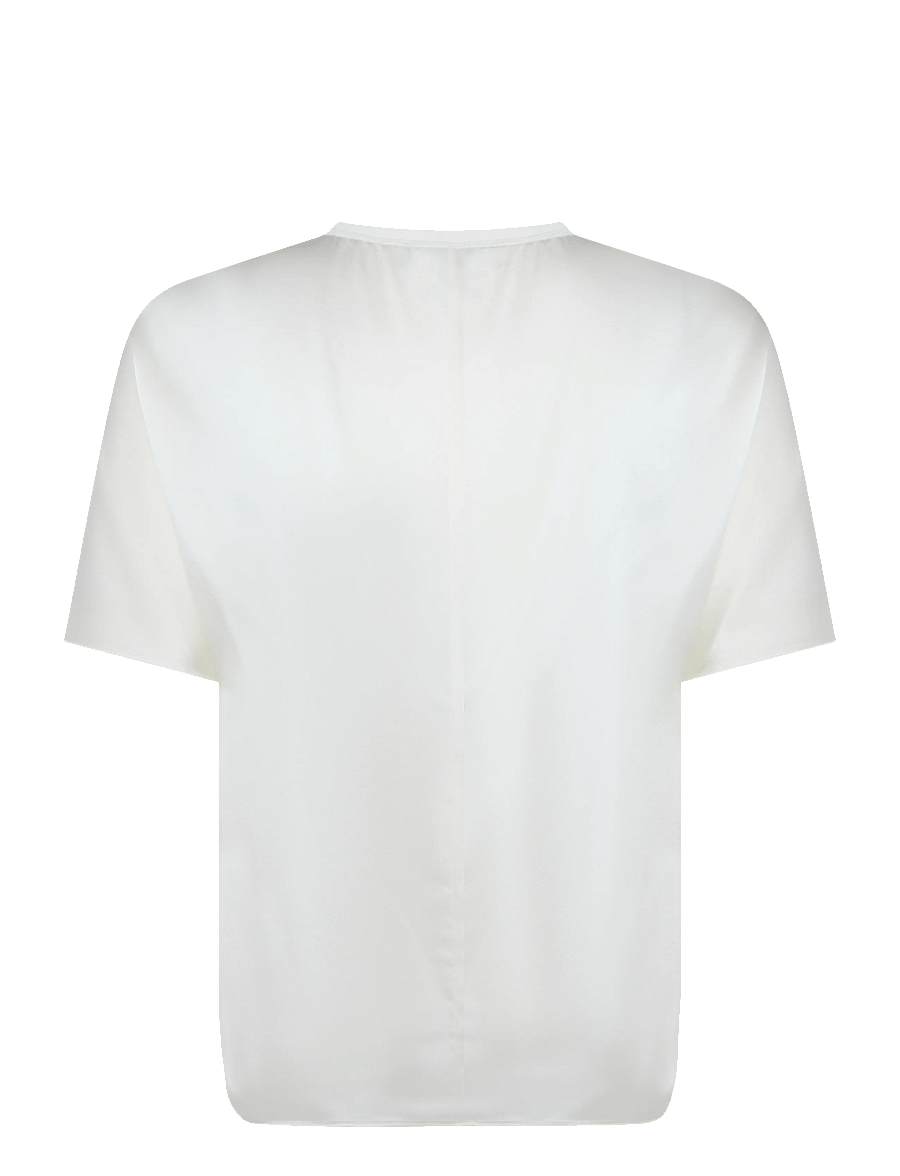 Reiss - LENA SILK SHORTSLEEVE TOP - kurzärmelige blusen - ivory - 1