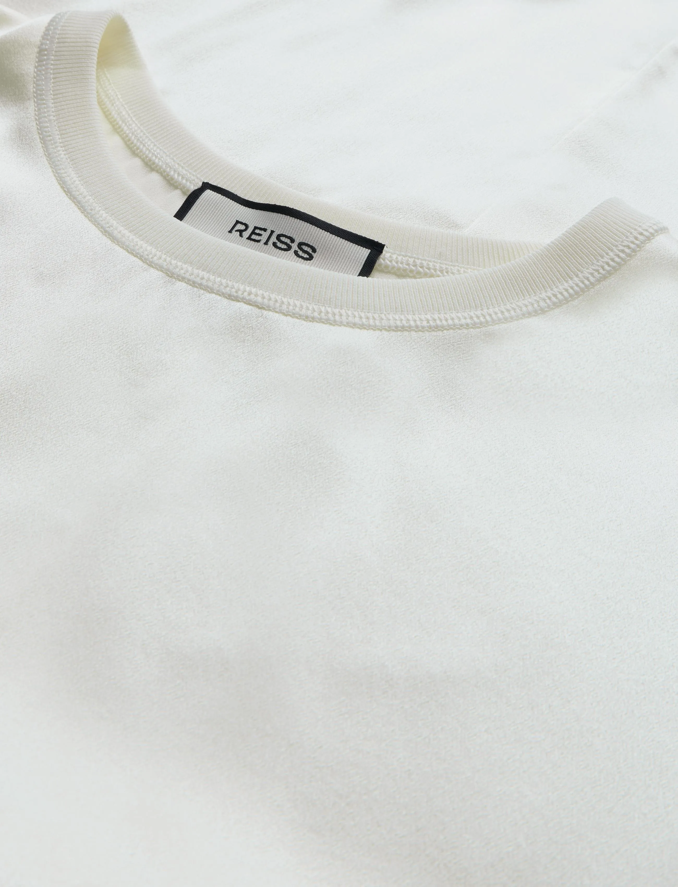 Reiss - LENA SILK SHORTSLEEVE TOP - kurzärmelige blusen - ivory - 2