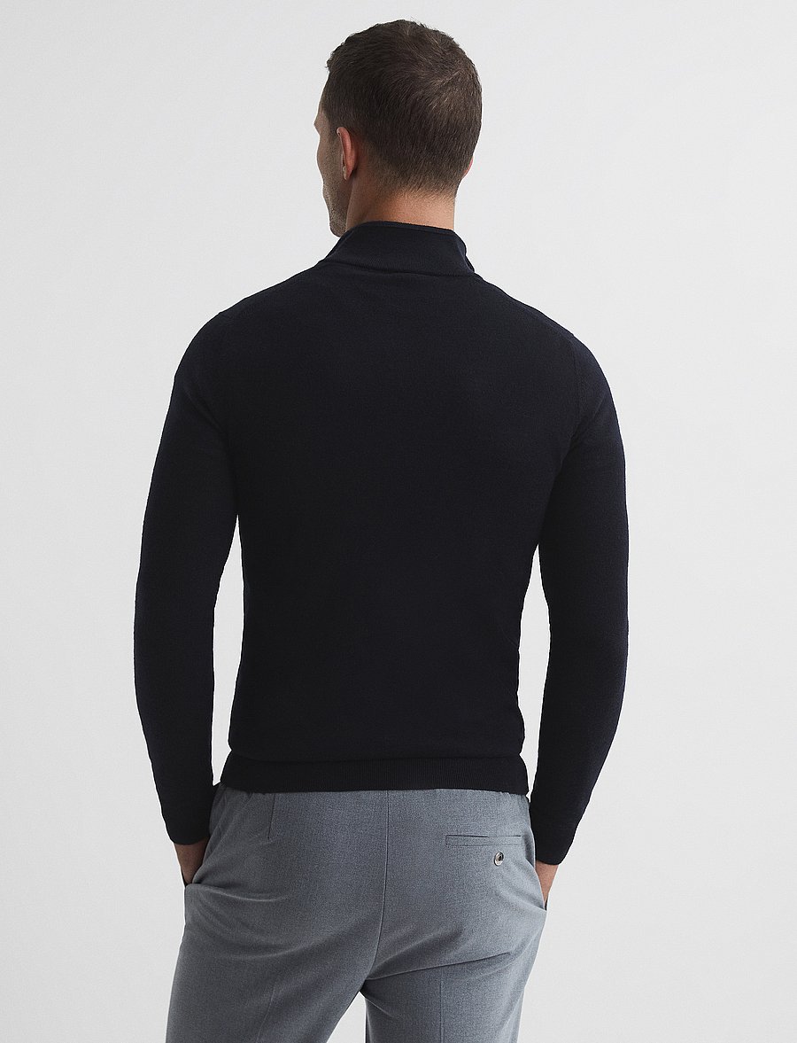 Reiss - BLACKHALL - half zip - navy - 3
