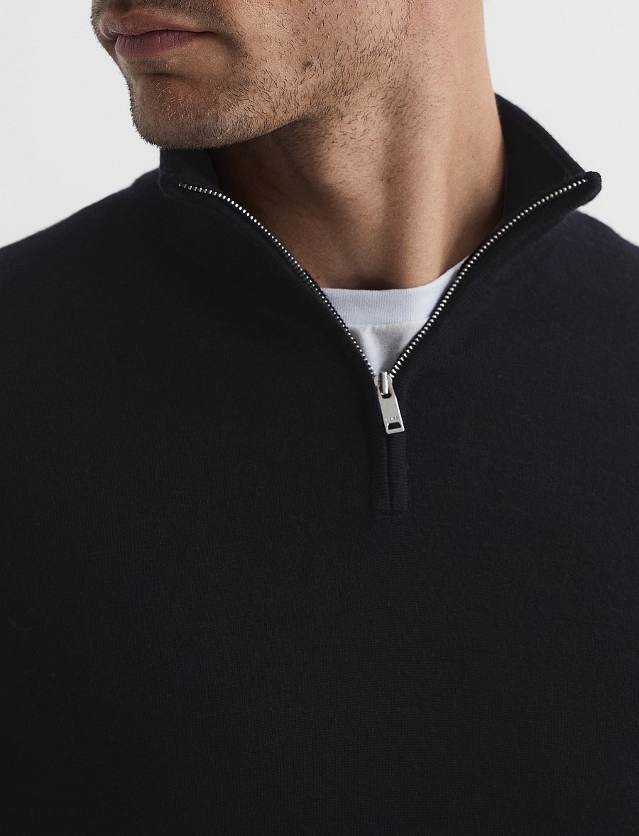 Reiss - BLACKHALL - half zip - navy - 4