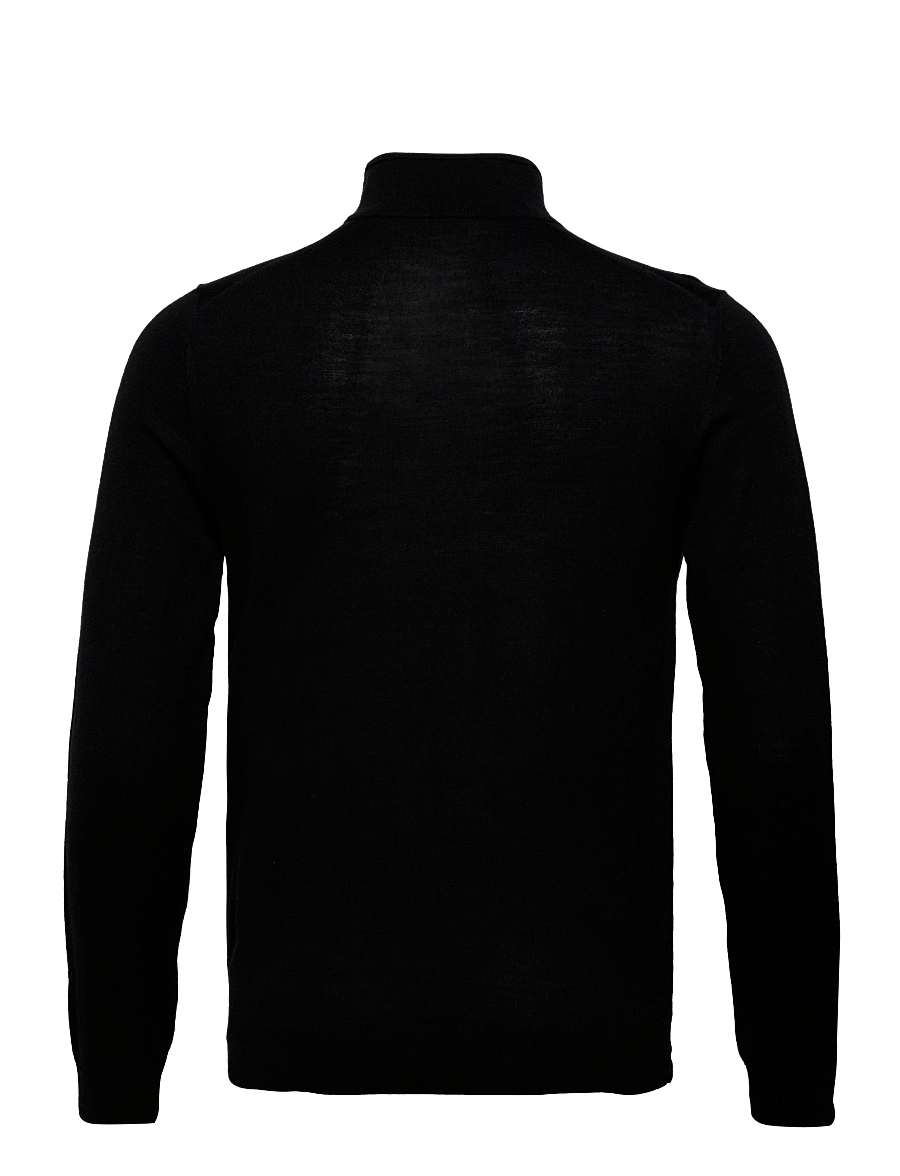 Reiss - BLACKHALL - pullover mit halbem reißverschluss - black - 2