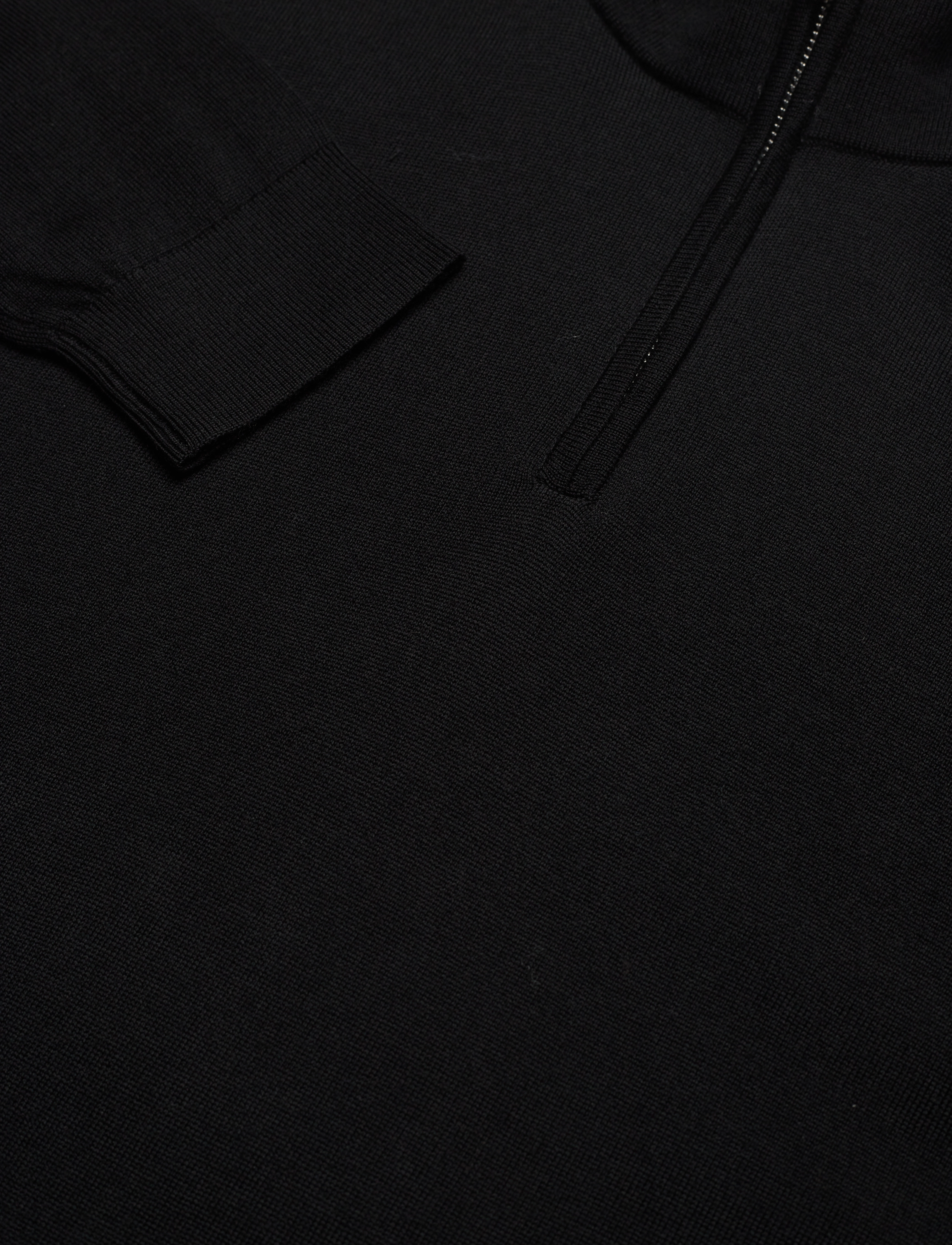 Reiss - BLACKHALL - half zip jumpers - black - 5