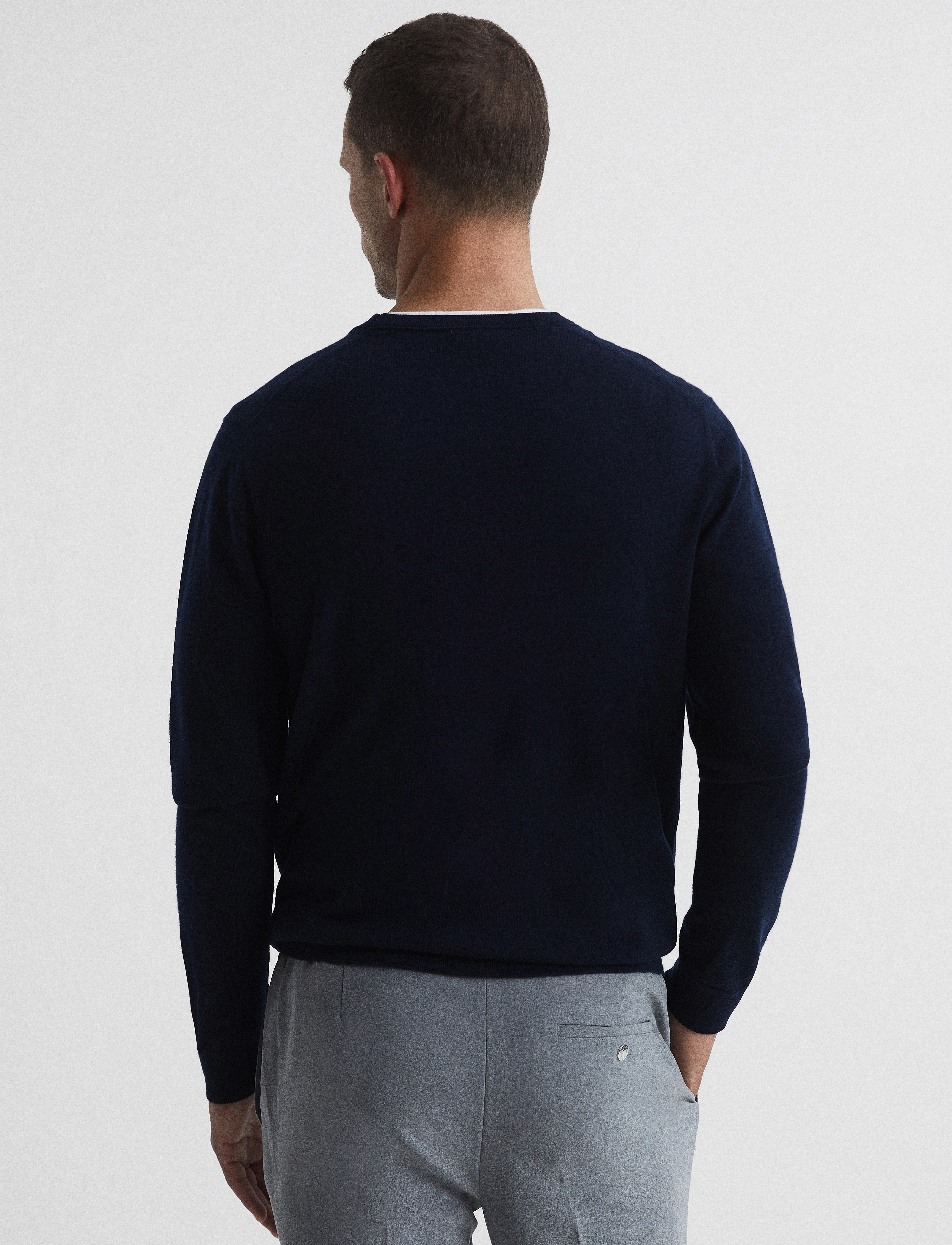 Reiss - WESSEX - rund hals - navy - 3