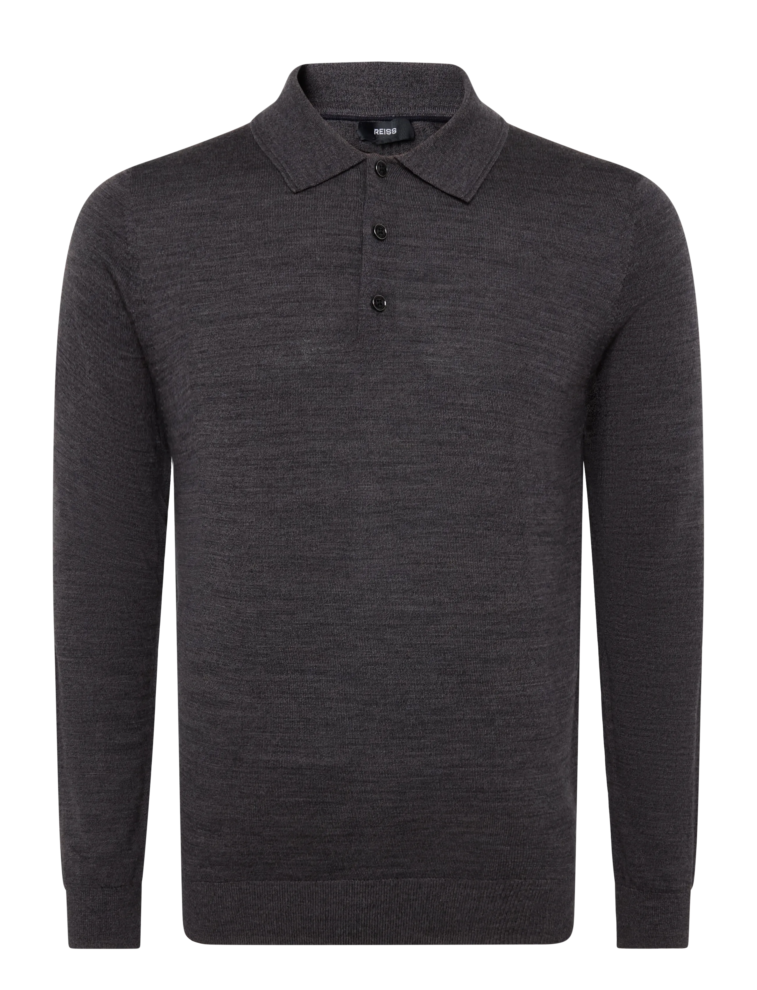 Trafford Ls Half Button Merino Wool Polo