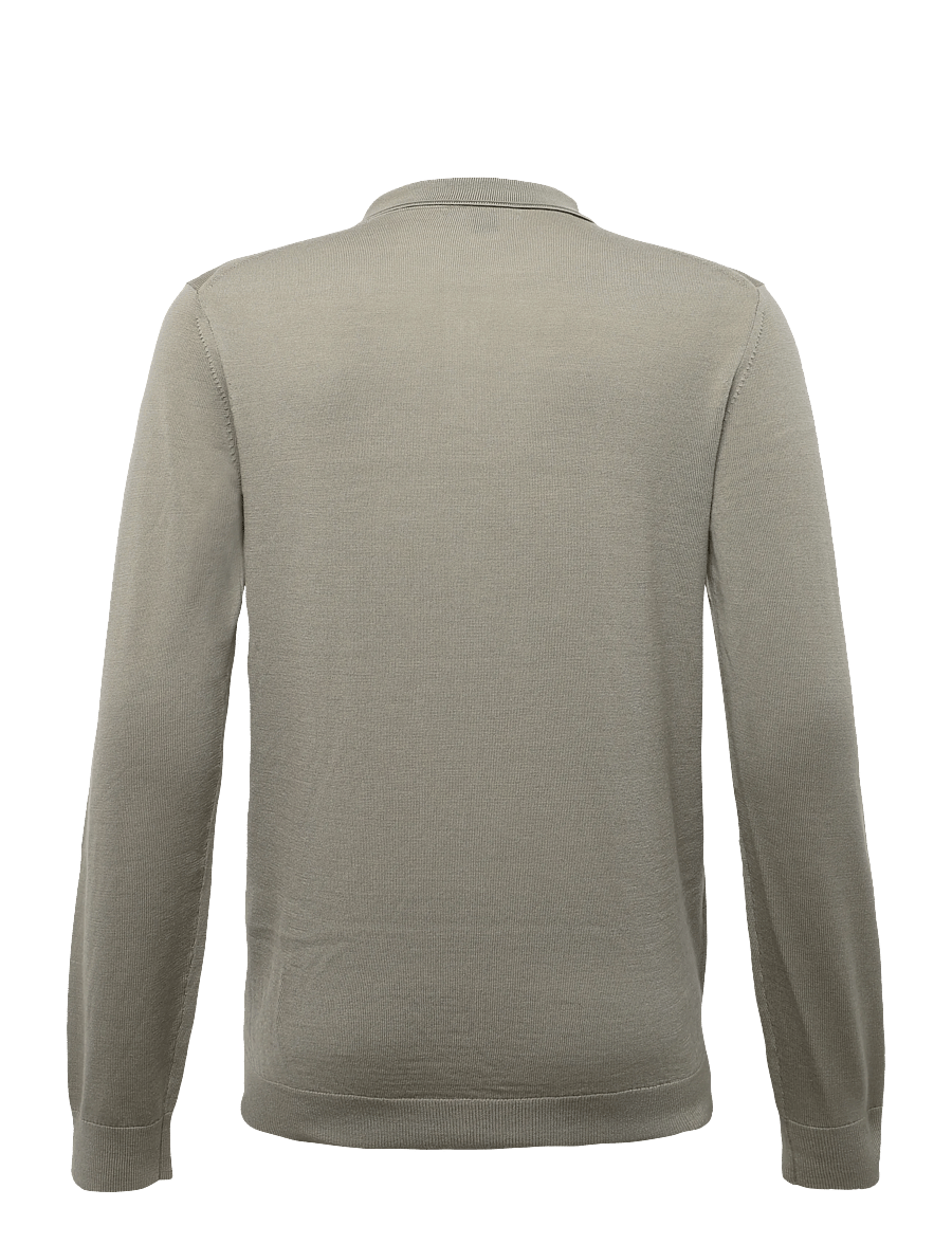 Reiss - TRAFFORD - langärmelige strick-polohemden - 33 soft olive green - 2