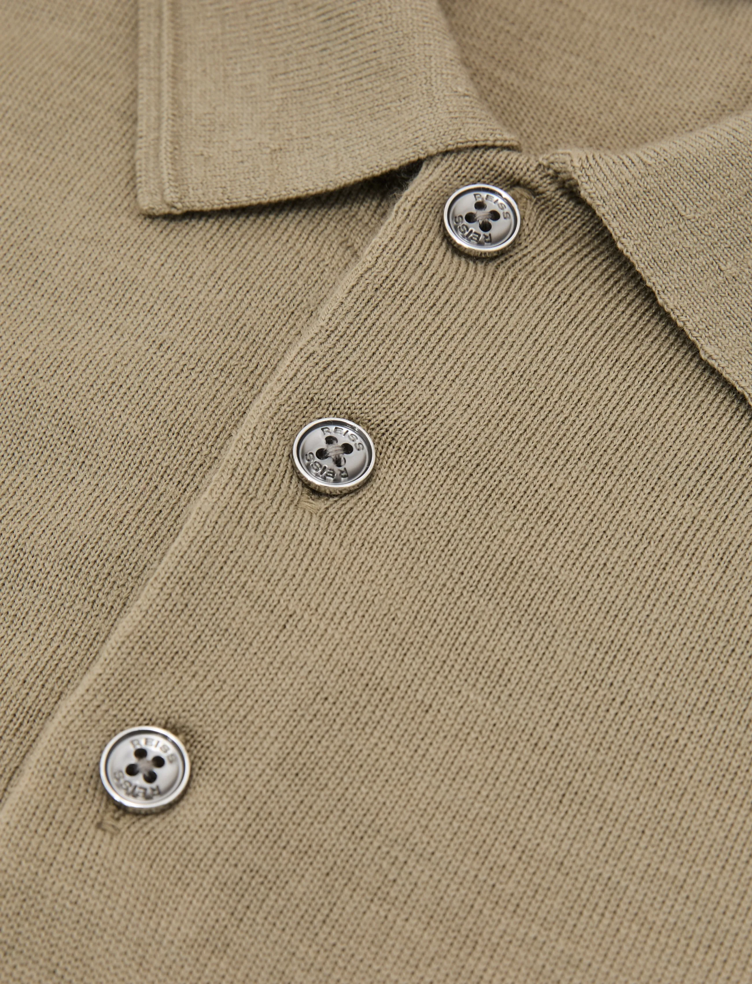 Reiss - TRAFFORD - langärmelige strick-polohemden - 33 soft olive green - 5