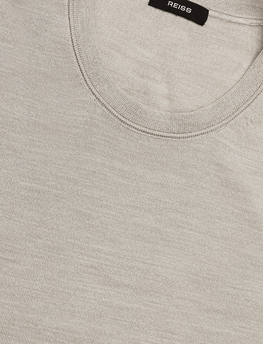 Reiss - WESSEX LS CREW MERINO WOOL JUMPER - Ümara kaelusega - stone mouline - 2